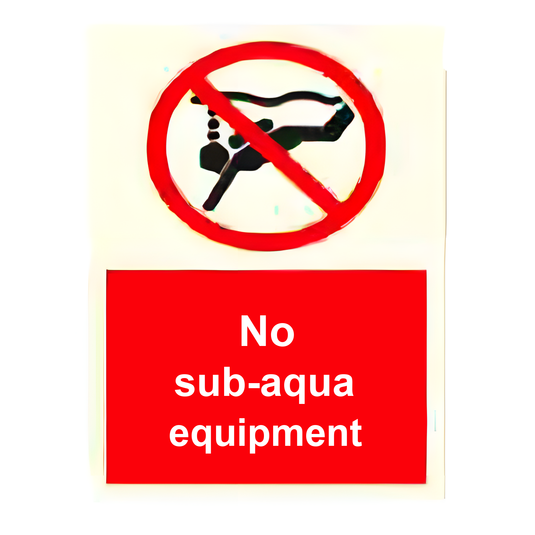AS06 — No sub-aqua equipment | Aqua Safety Sign | Seasonlite