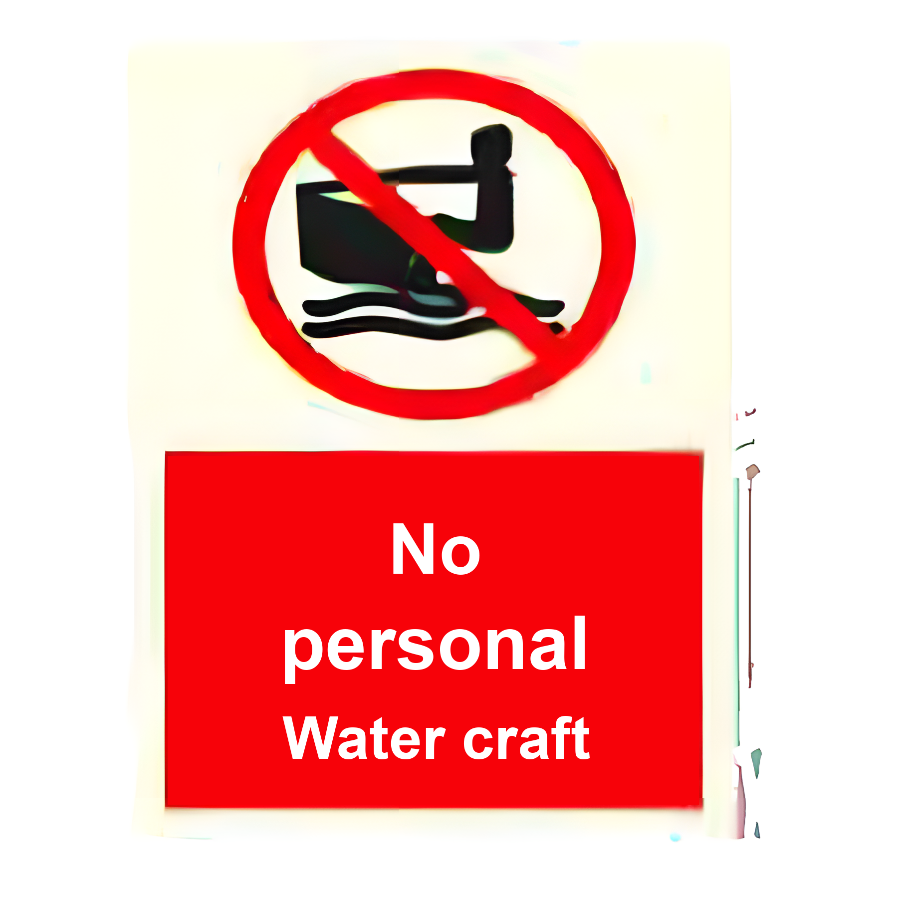 AS07 — No personal water craft | Aqua Safety Sign | Seasonlite