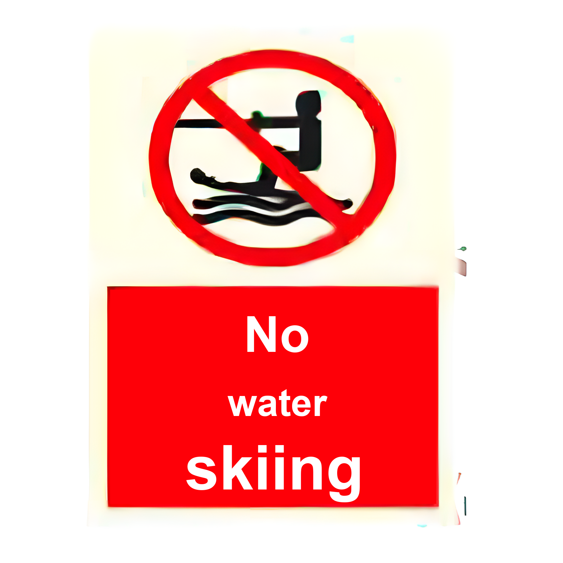 AS09 — No water skiing | Aqua Safety Sign | Seasonlite