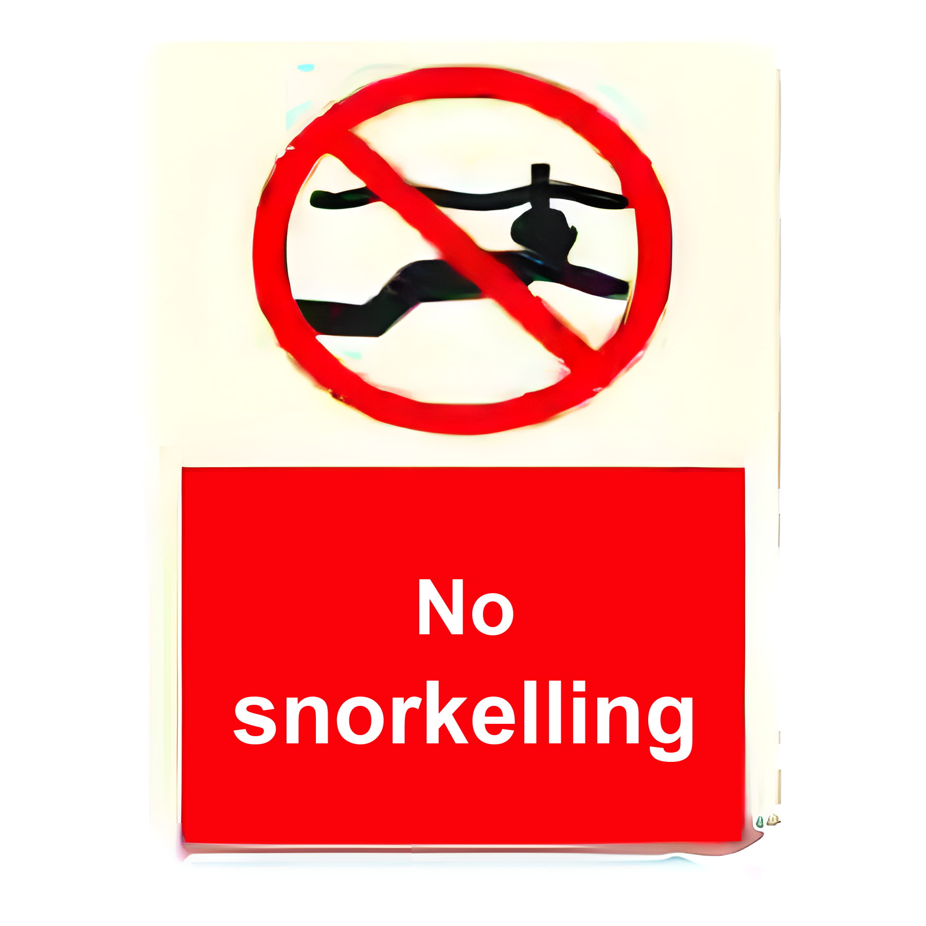 AS11 — No snorkelling | Aqua Safety Sign | Seasonlite