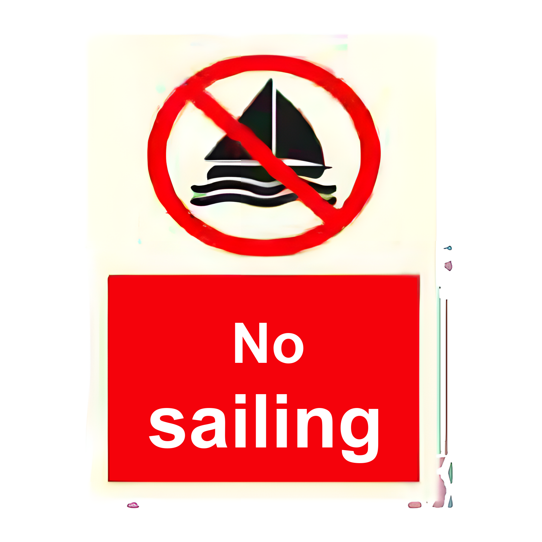 AS12 — No sailing | Aqua Safety Sign | Seasonlite