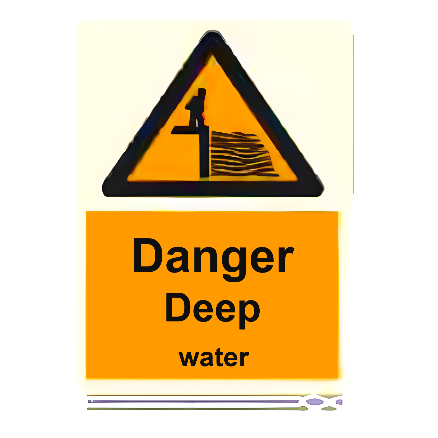 AS28 — Danger - deep water | Aqua Safety Sign | Seasonlite