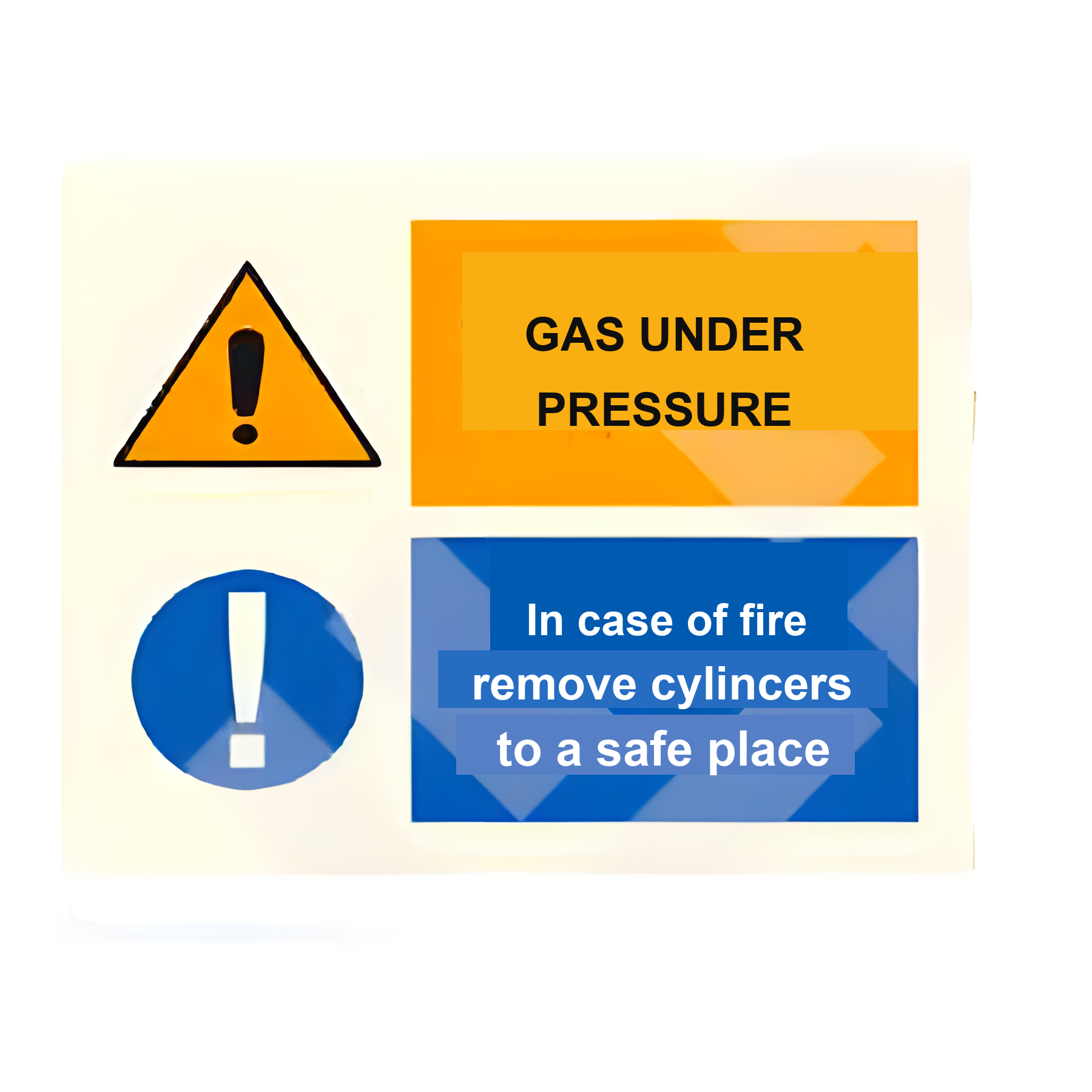 C07 — Gas under pressure - in case of fire remove cylinders to a safe place | Combination Sign | Seasonlite