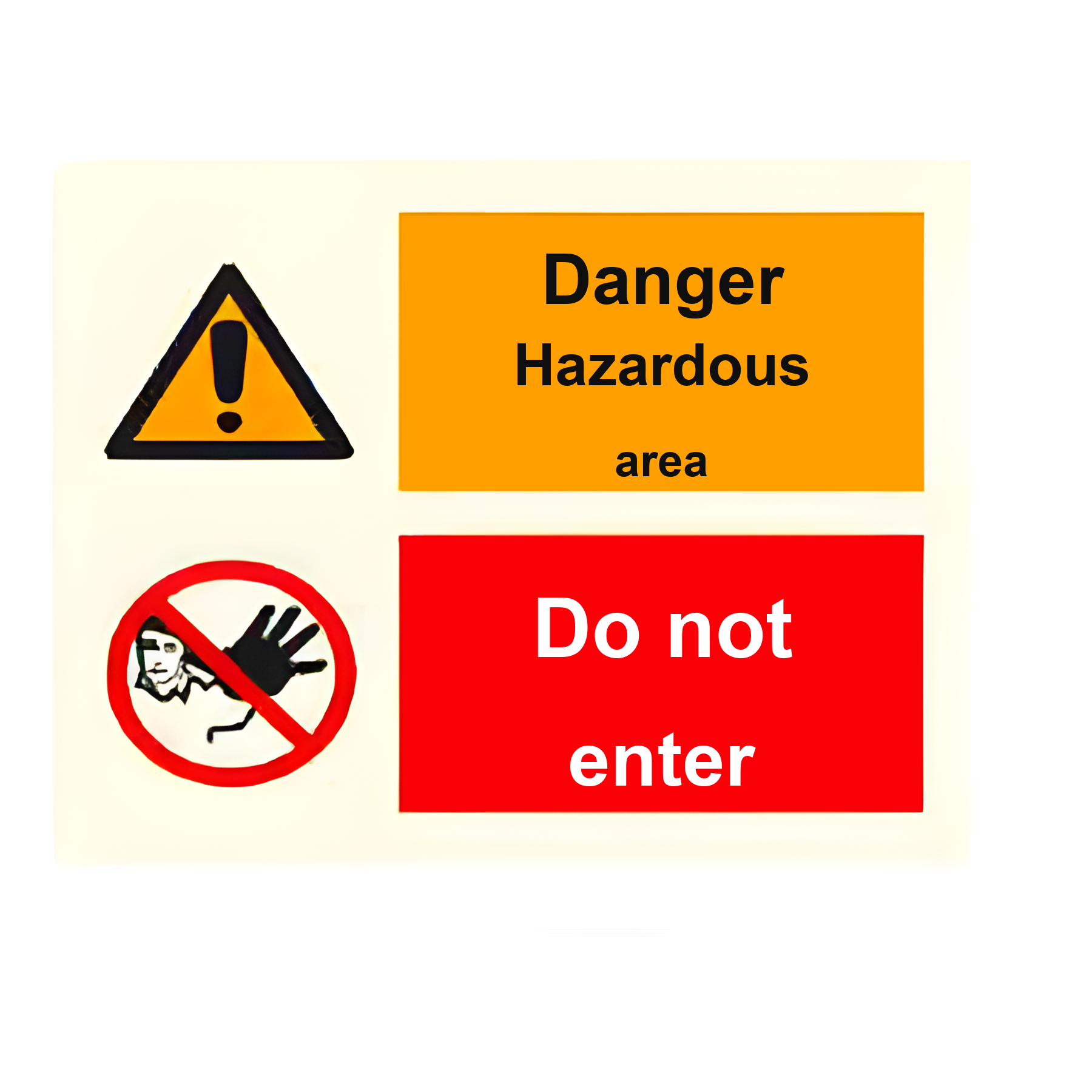 C27 — Danger hazardous area - do not enter | Combination Sign | Seasonlite