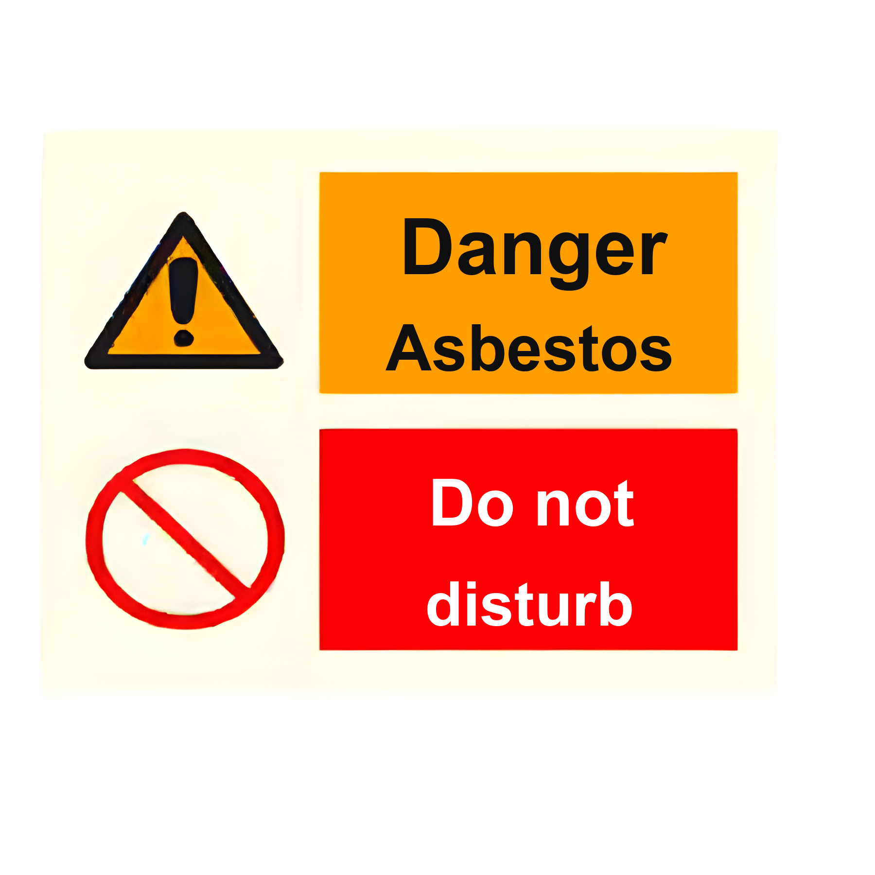 C32 — Danger asbestos - do not disturb | Combination Sign | Seasonlite