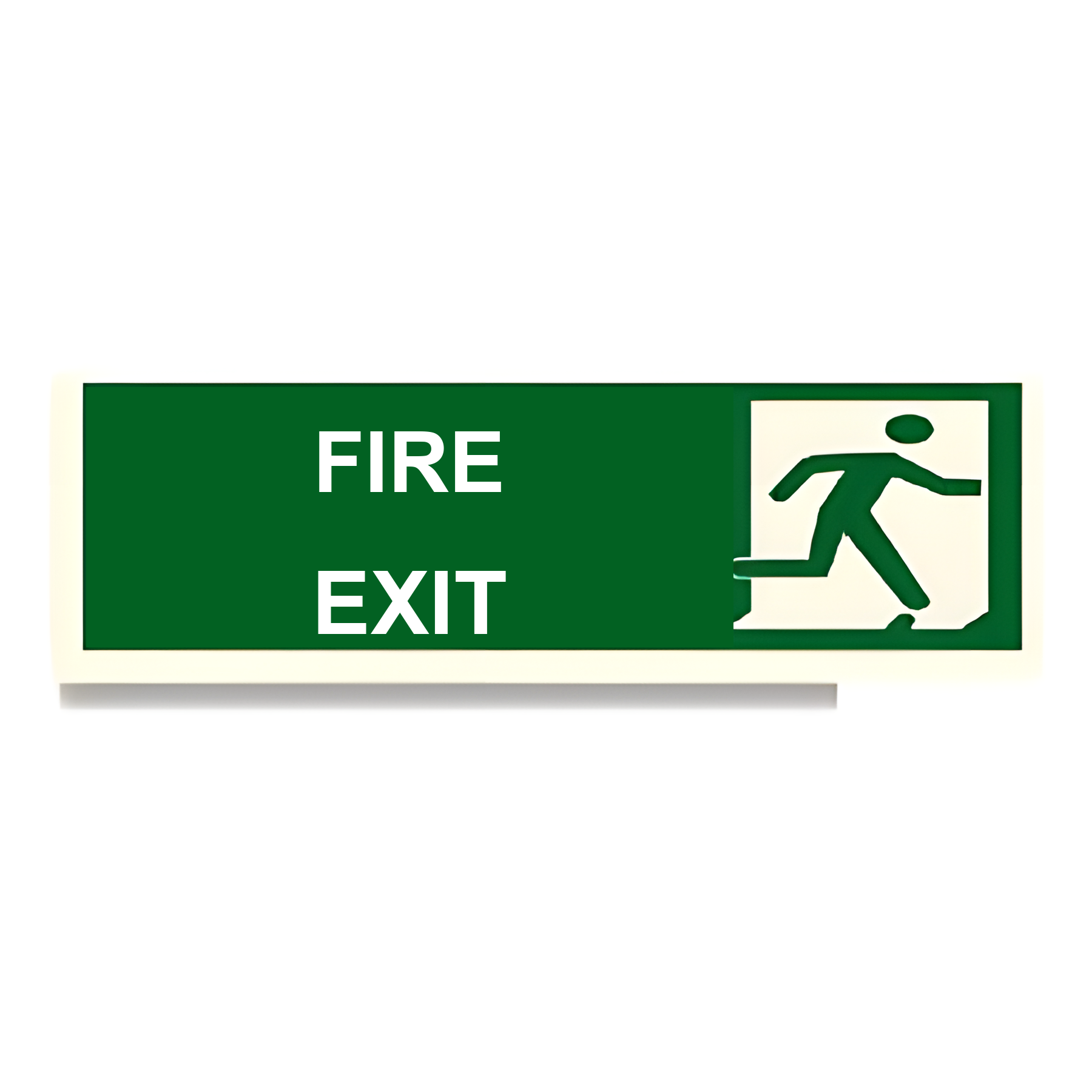 D09 — Fire Exit + running man left | Direction Sign | Seasonlite