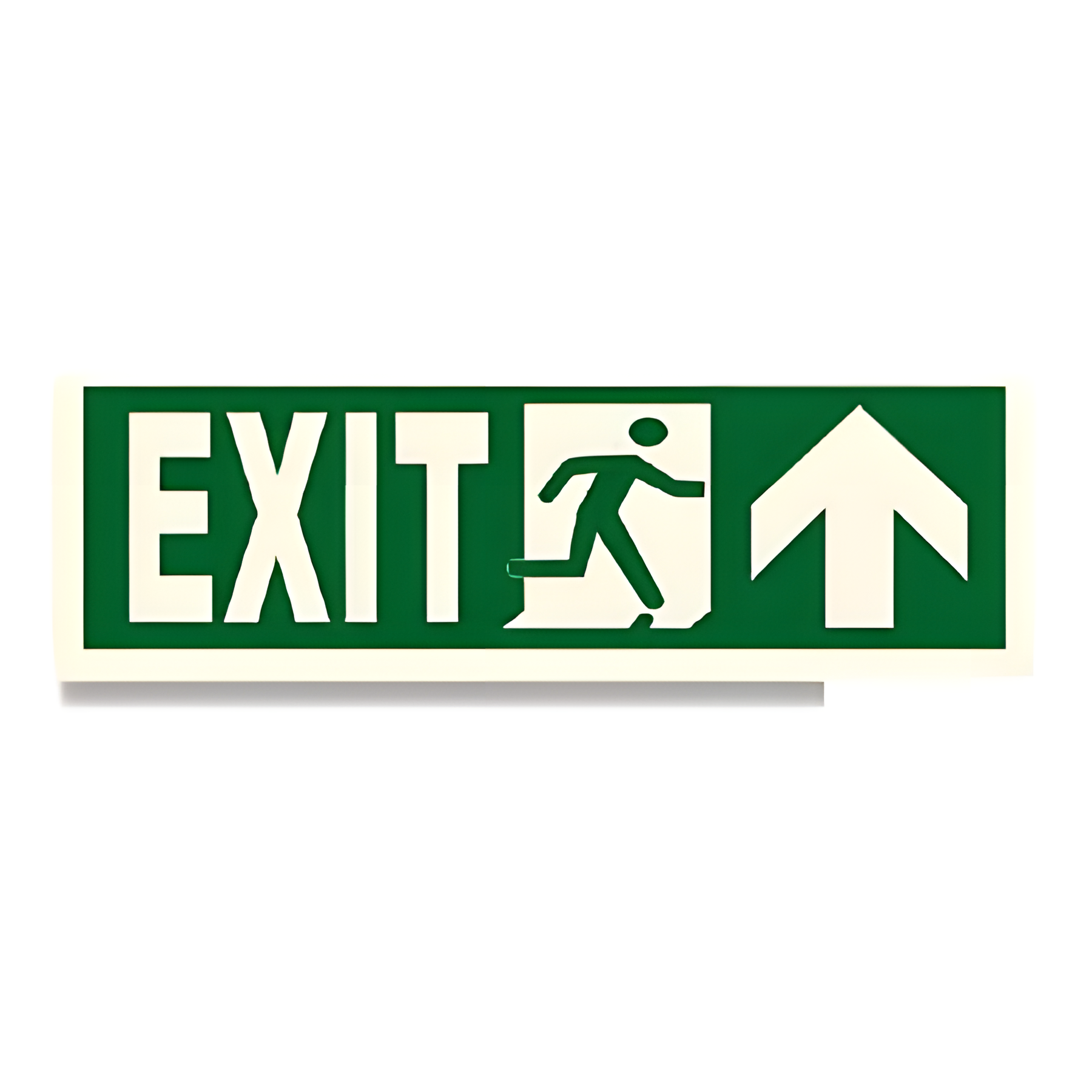 D10 — Exit + running man + arrow up | Direction Sign | Seasonlite