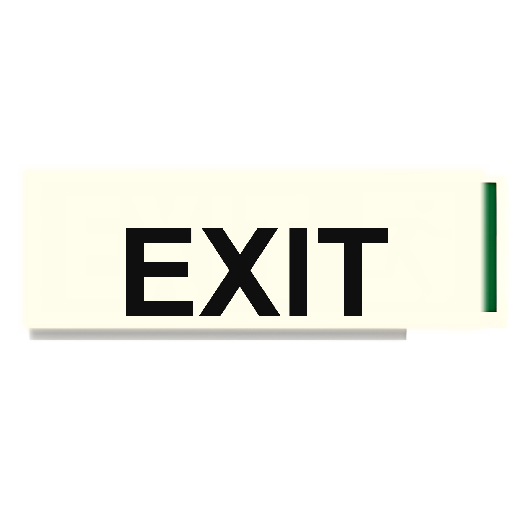 D22 — Exit + running man | Direction Sign | Seasonlite