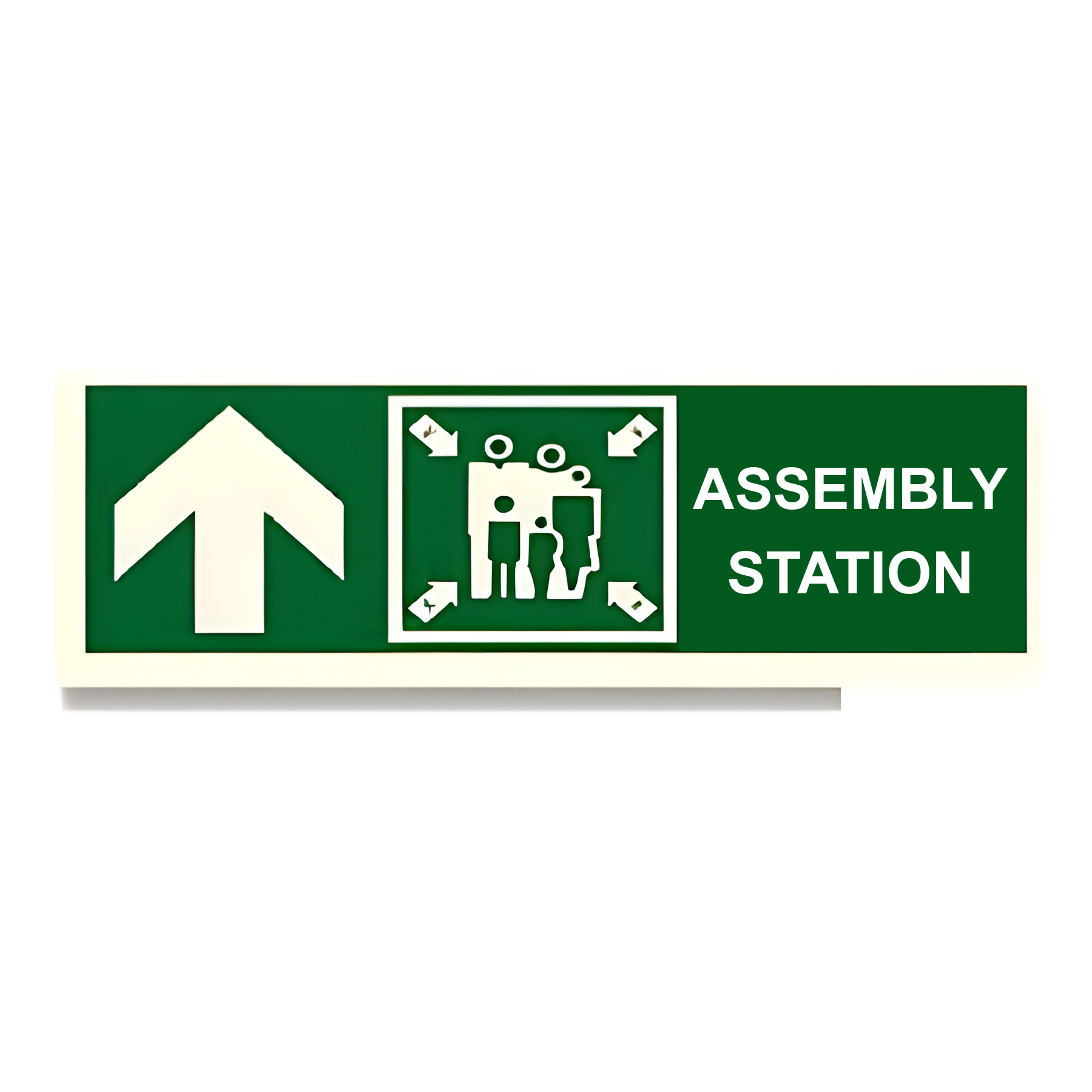 D54 — Assembly Station + arrow up | Direction Sign | Seasonlite