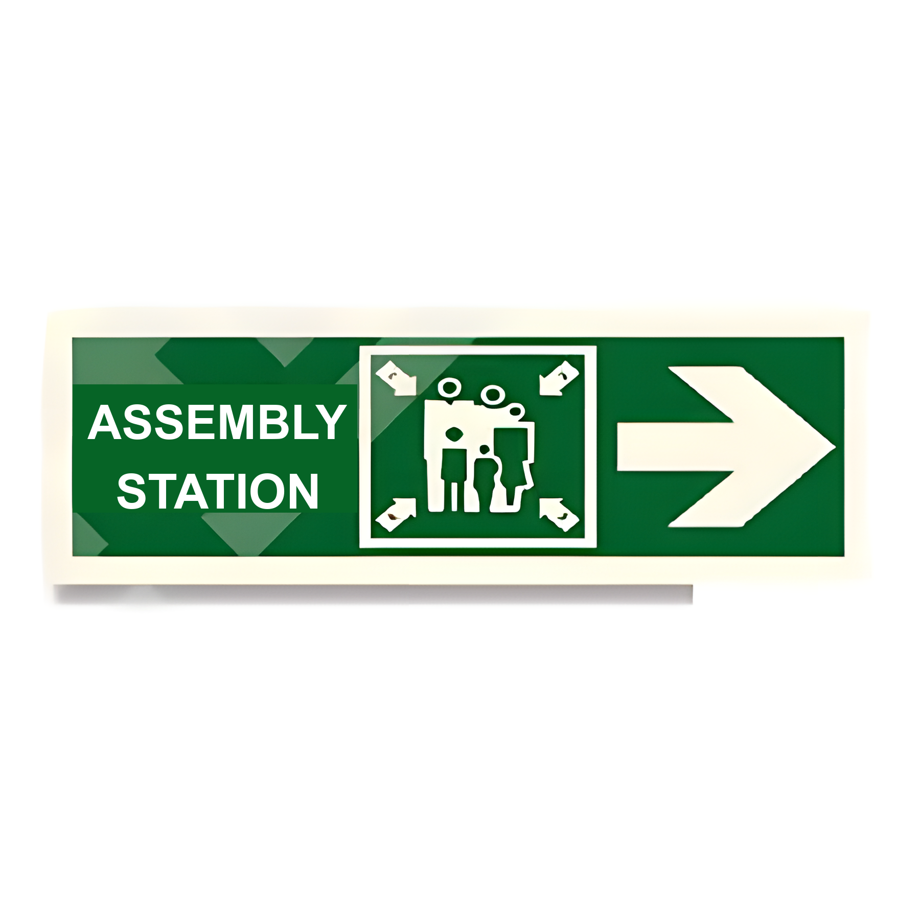 D61 — Assembly Station + arrow right | Direction Sign | Seasonlite