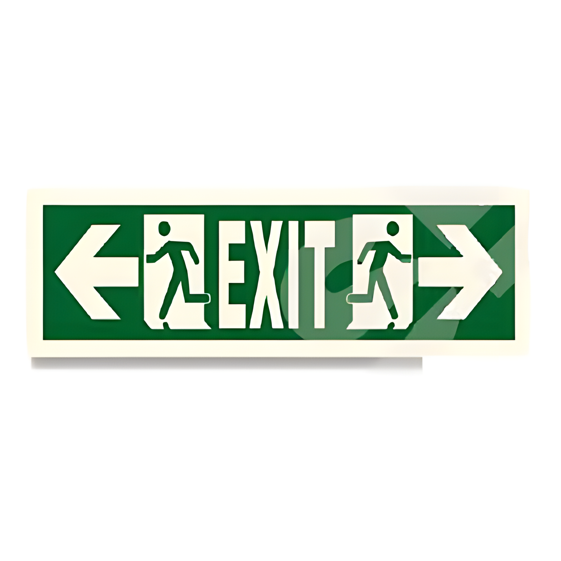 D68 — Exit + running man (double, left & right) | Direction Sign | Seasonlite