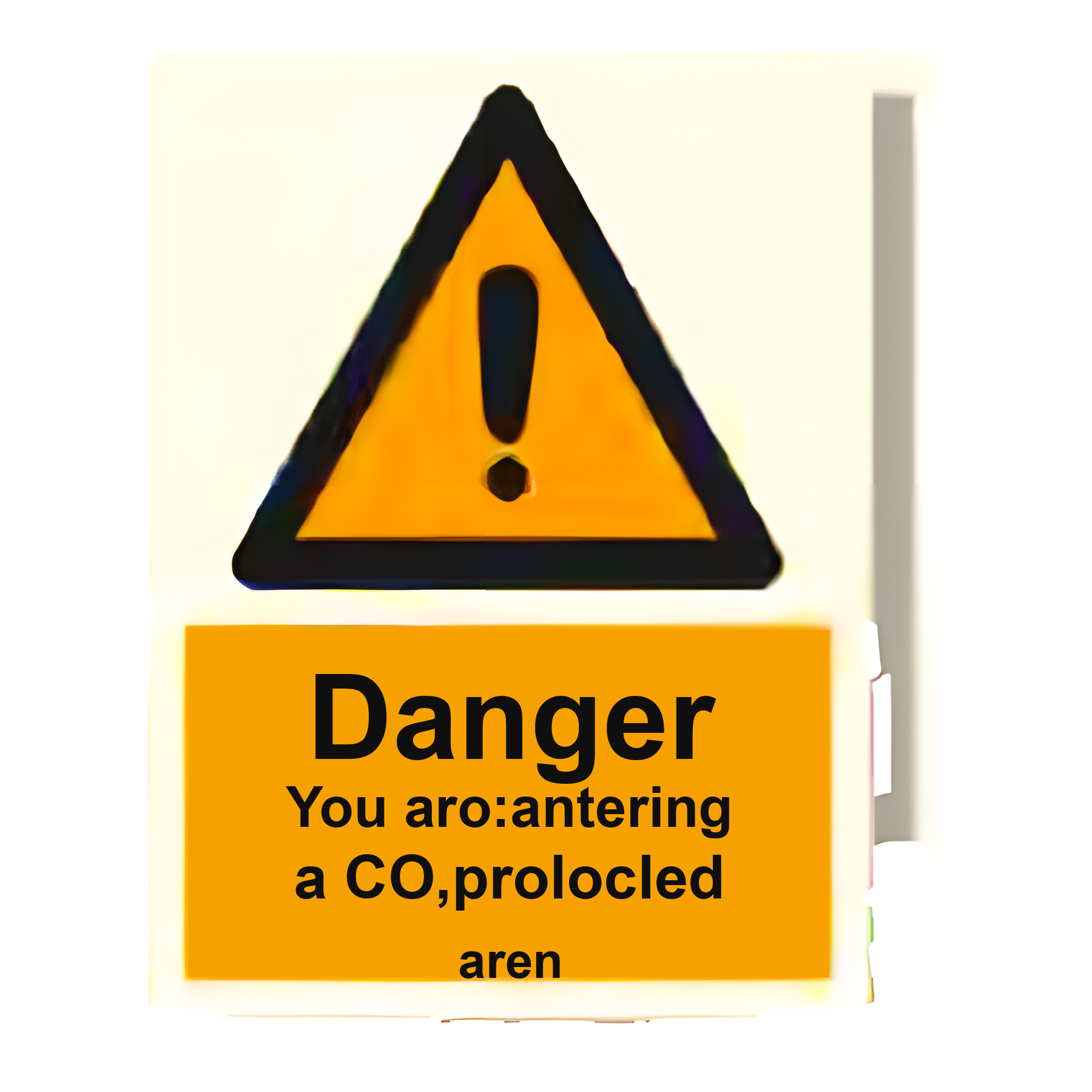 DER17 — Danger - you are entering a CO2 protected area | Deck & Engine Room Sign | Seasonlite