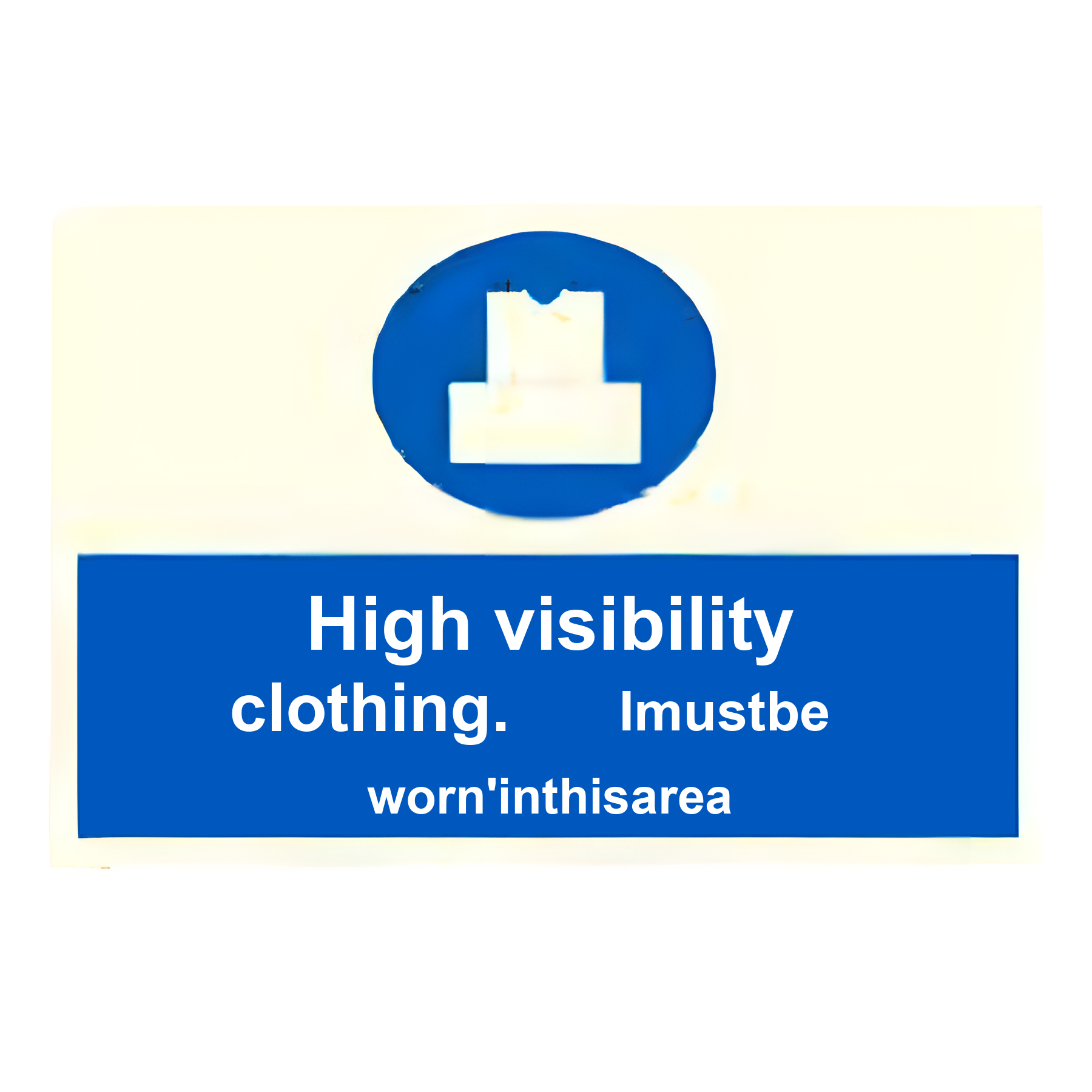 DER26 — High visibility clothing must be worn in this area | Deck & Engine Room Sign | Seasonlite