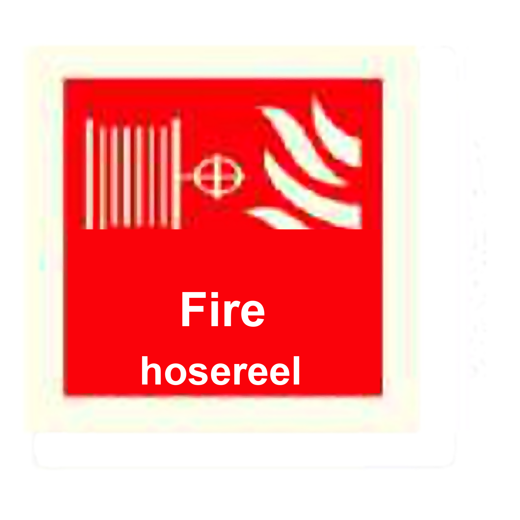 FE12 — Fire hose reel (large icon) | Fire Equipment Sign | Seasonlite