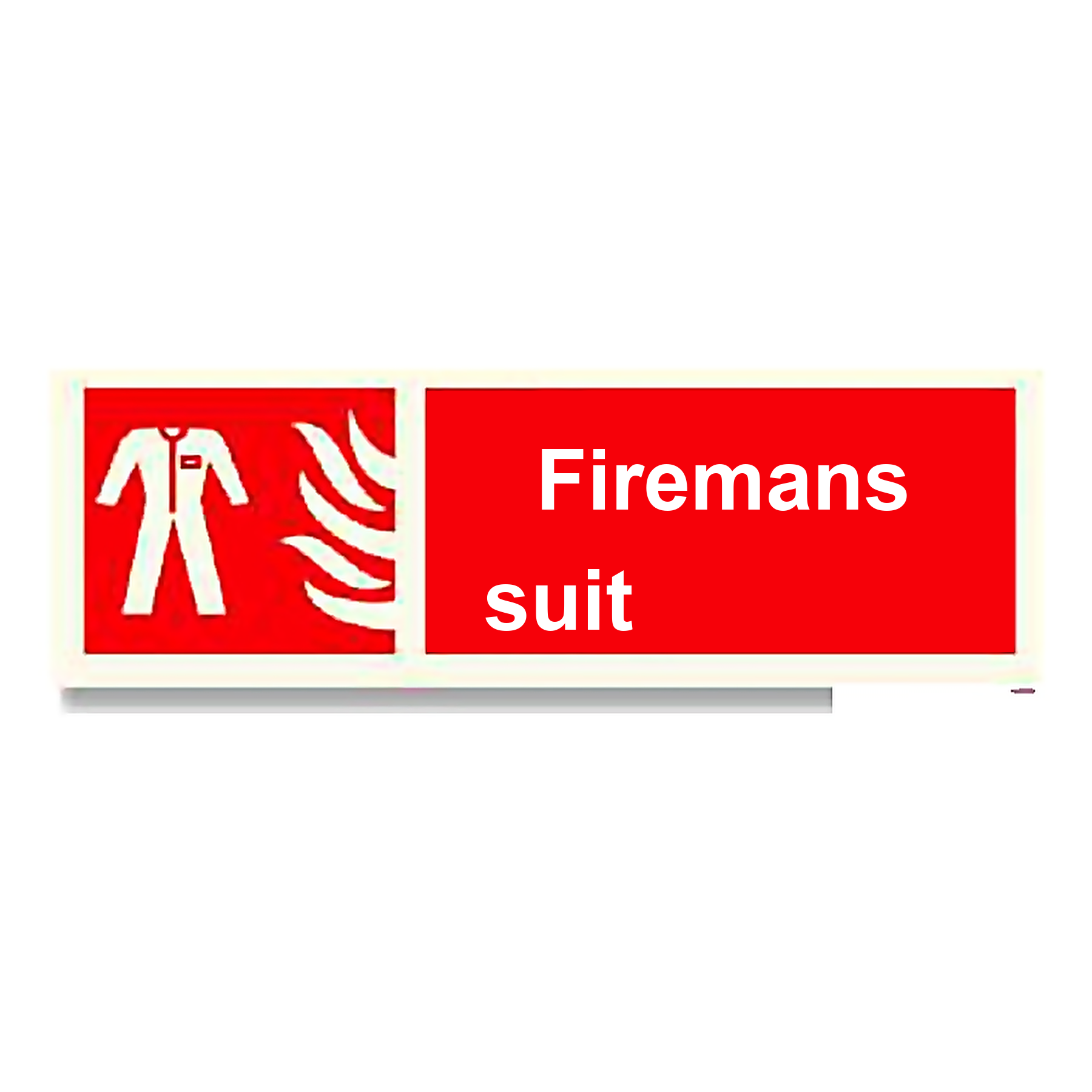 FE30 — Firemans suit | Fire Equipment Sign | Seasonlite