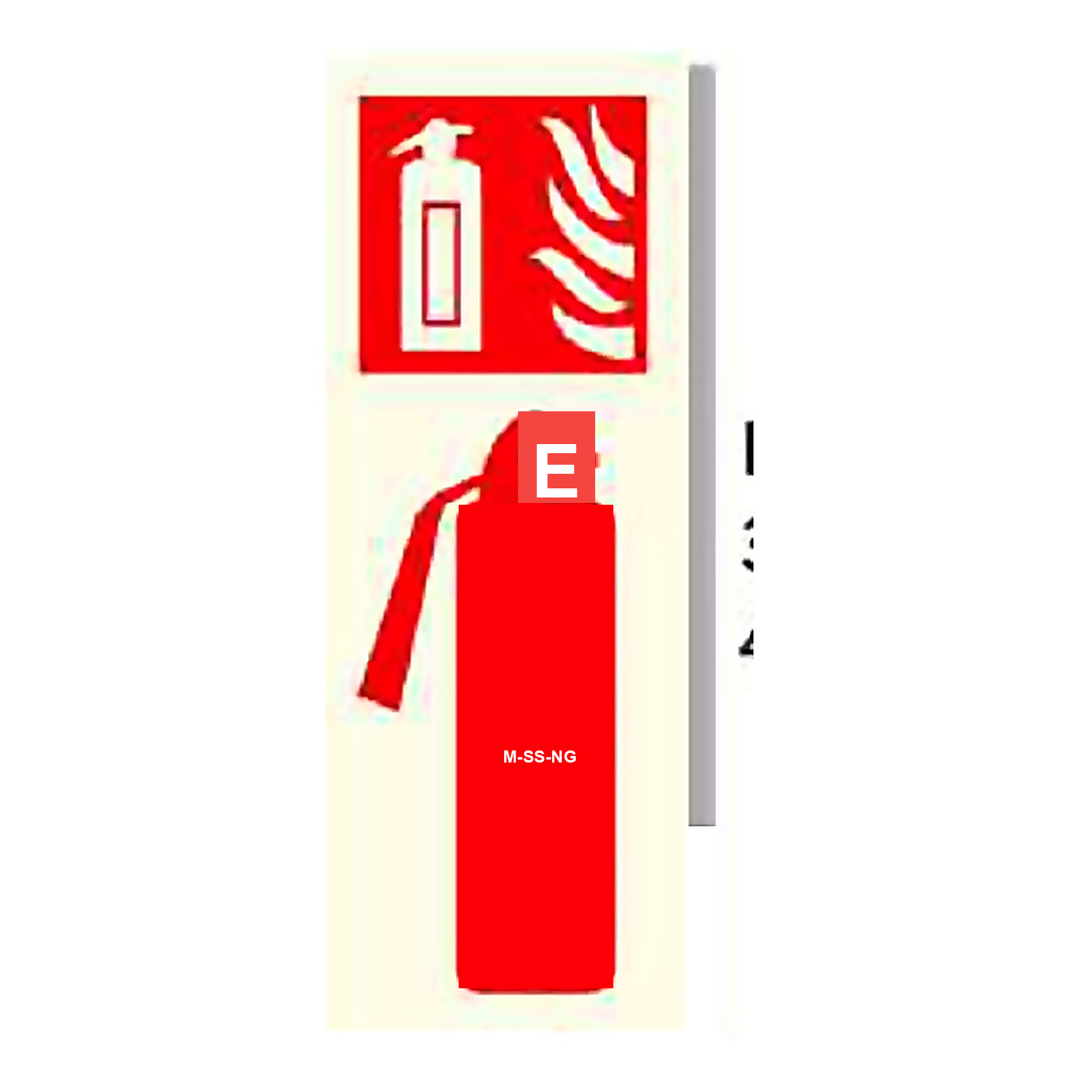 FE33 — Fire extinguisher (vertical placard) | Fire Equipment Sign | Seasonlite