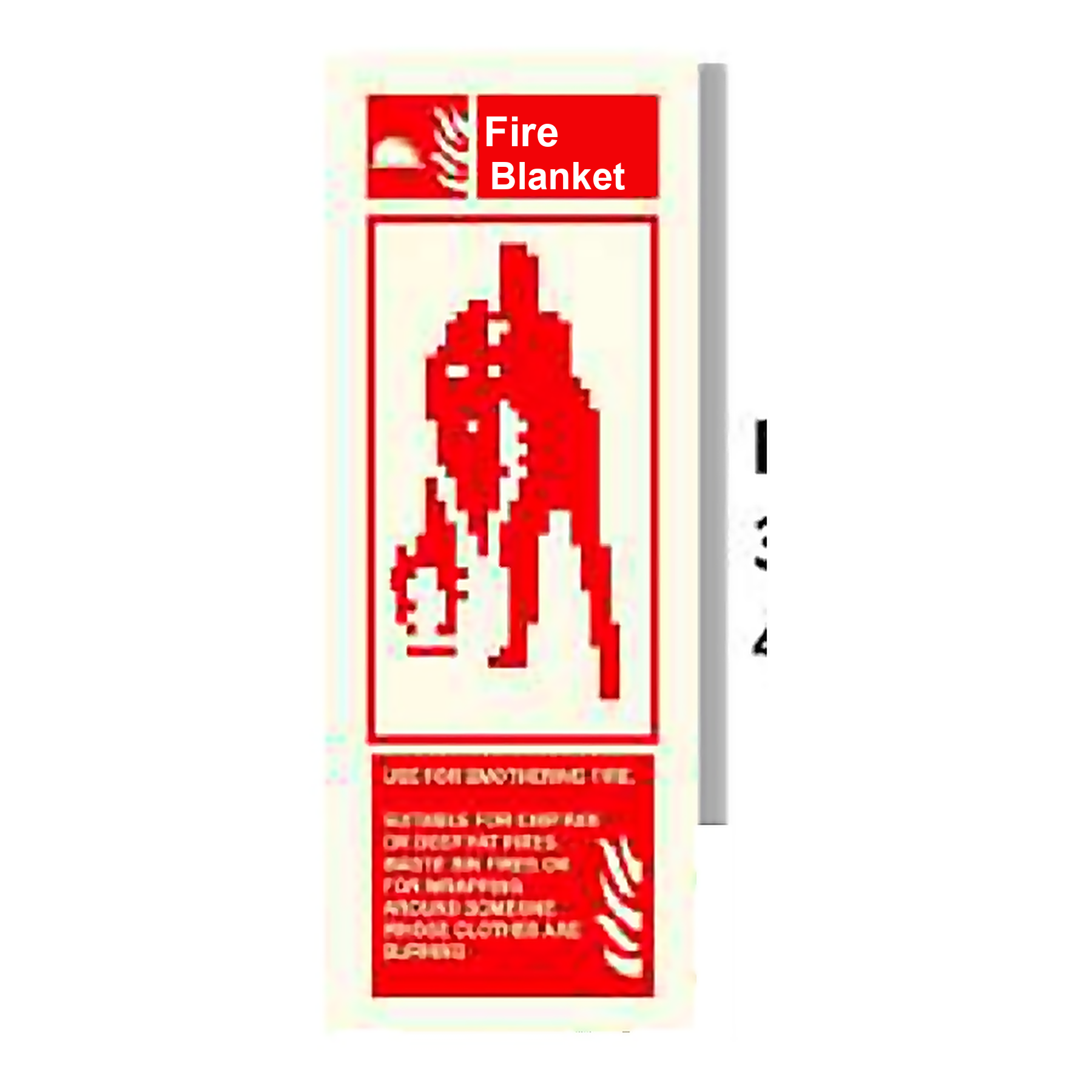 FE34 — Firemans suit (vertical placard) | Fire Equipment Sign | Seasonlite