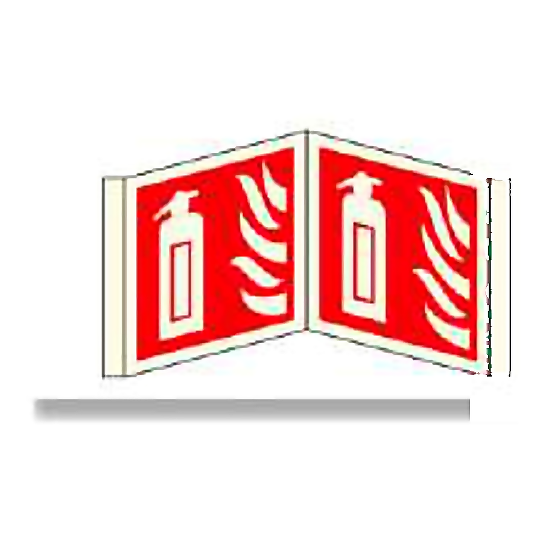 FE35 — Fire extinguisher (folded, two-sided) | Fire Equipment Sign | Seasonlite