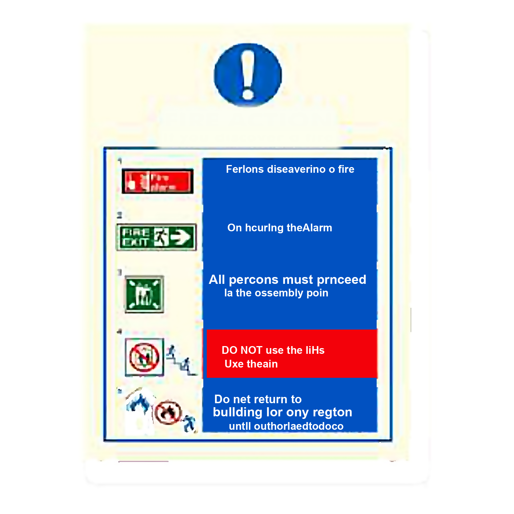 FE63 — Fire Action notice (if you discover a fire) | Fire Equipment Sign | Seasonlite