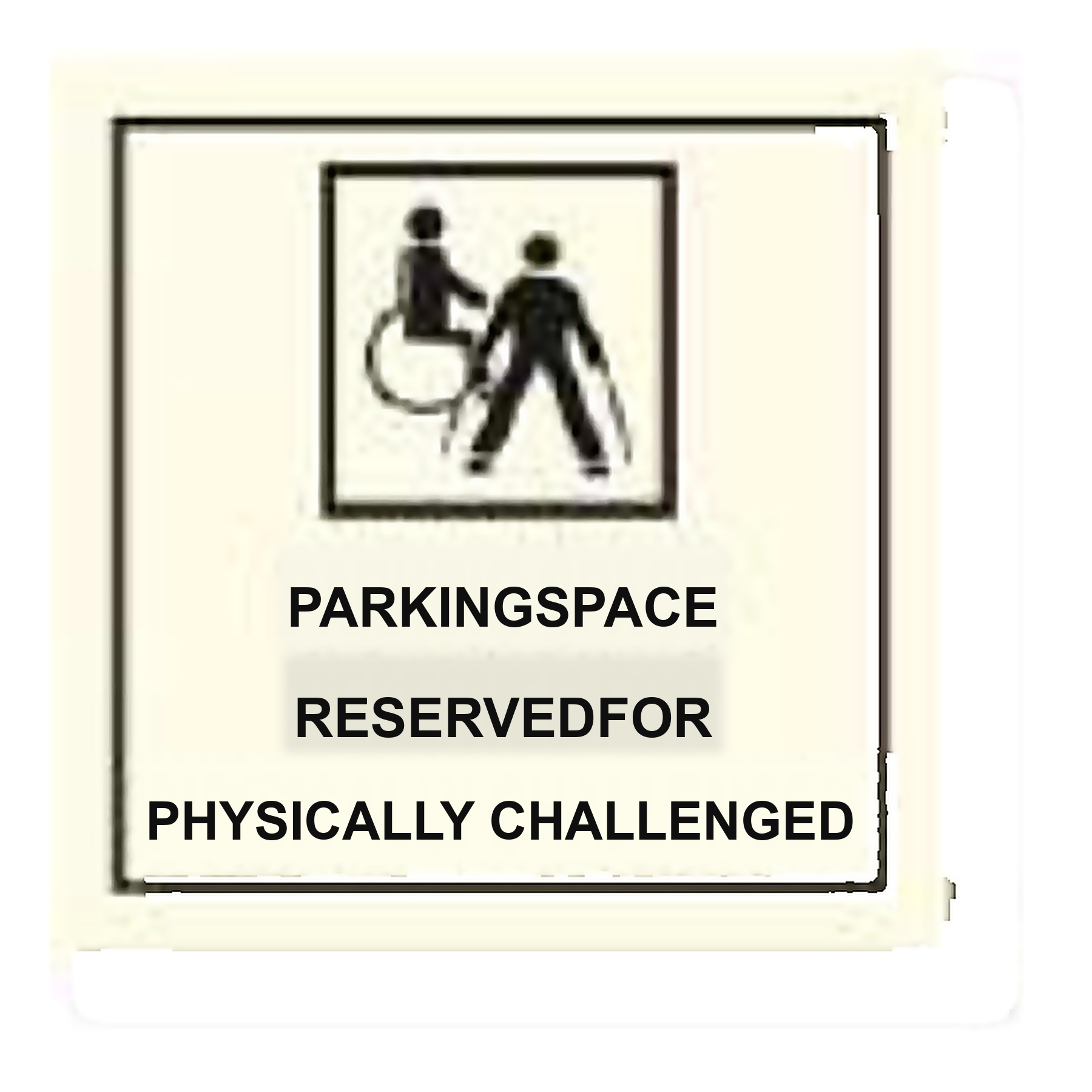 G28 — Parking space reserved for physically challenged | General Sign | Seasonlite