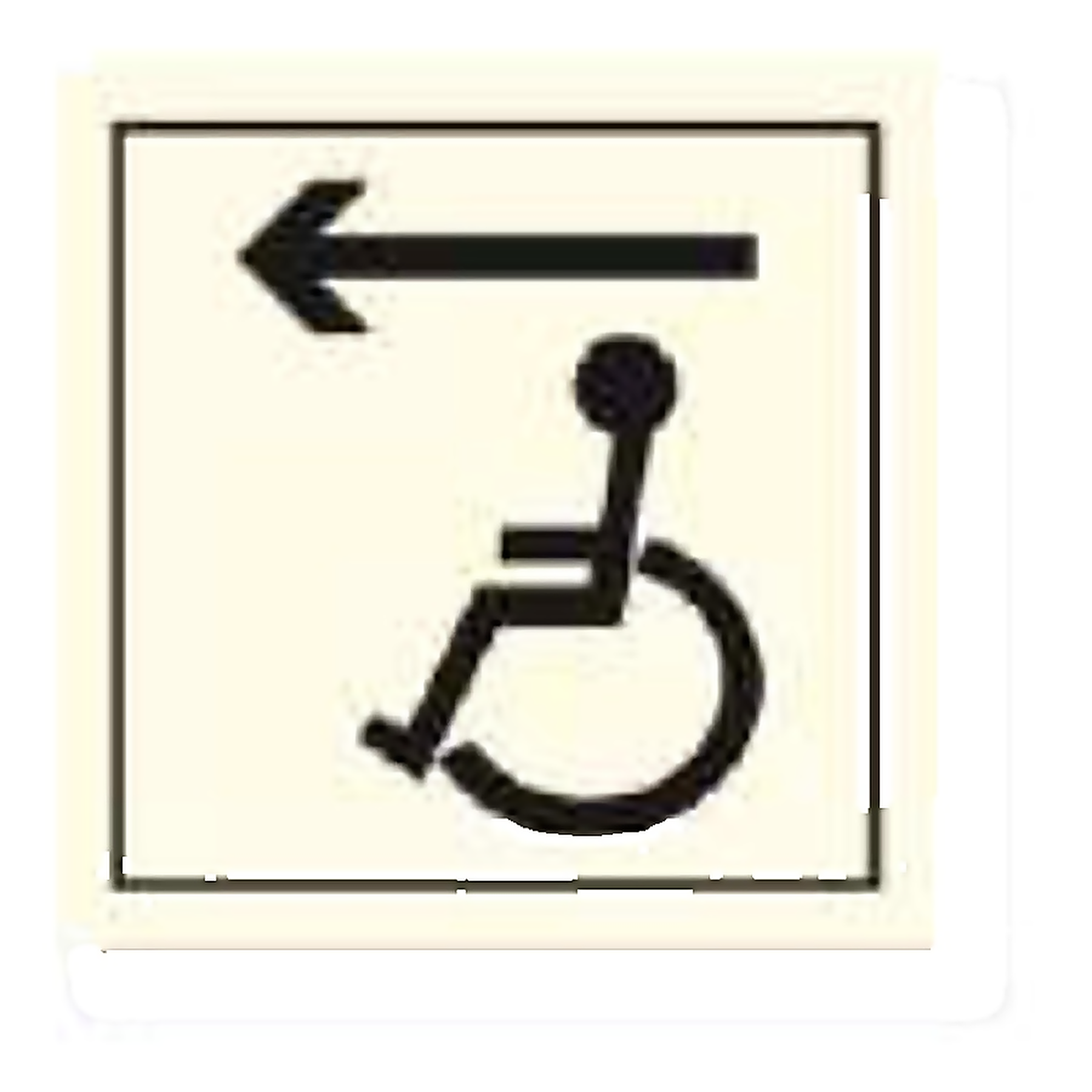 G35 — Wheelchair + arrow left | General Sign | Seasonlite