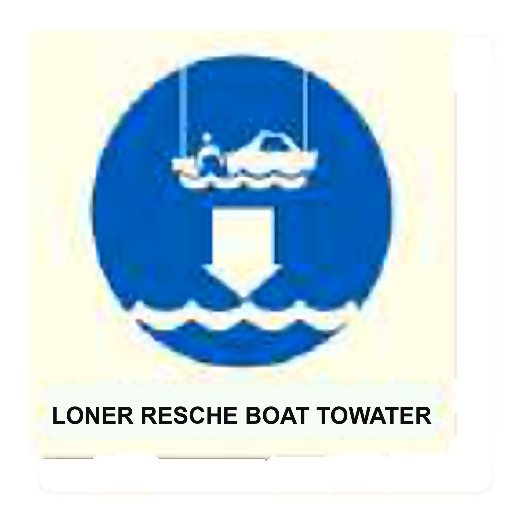 IS49 — Lower rescue boat to water | IMO Safety Sign | Seasonlite