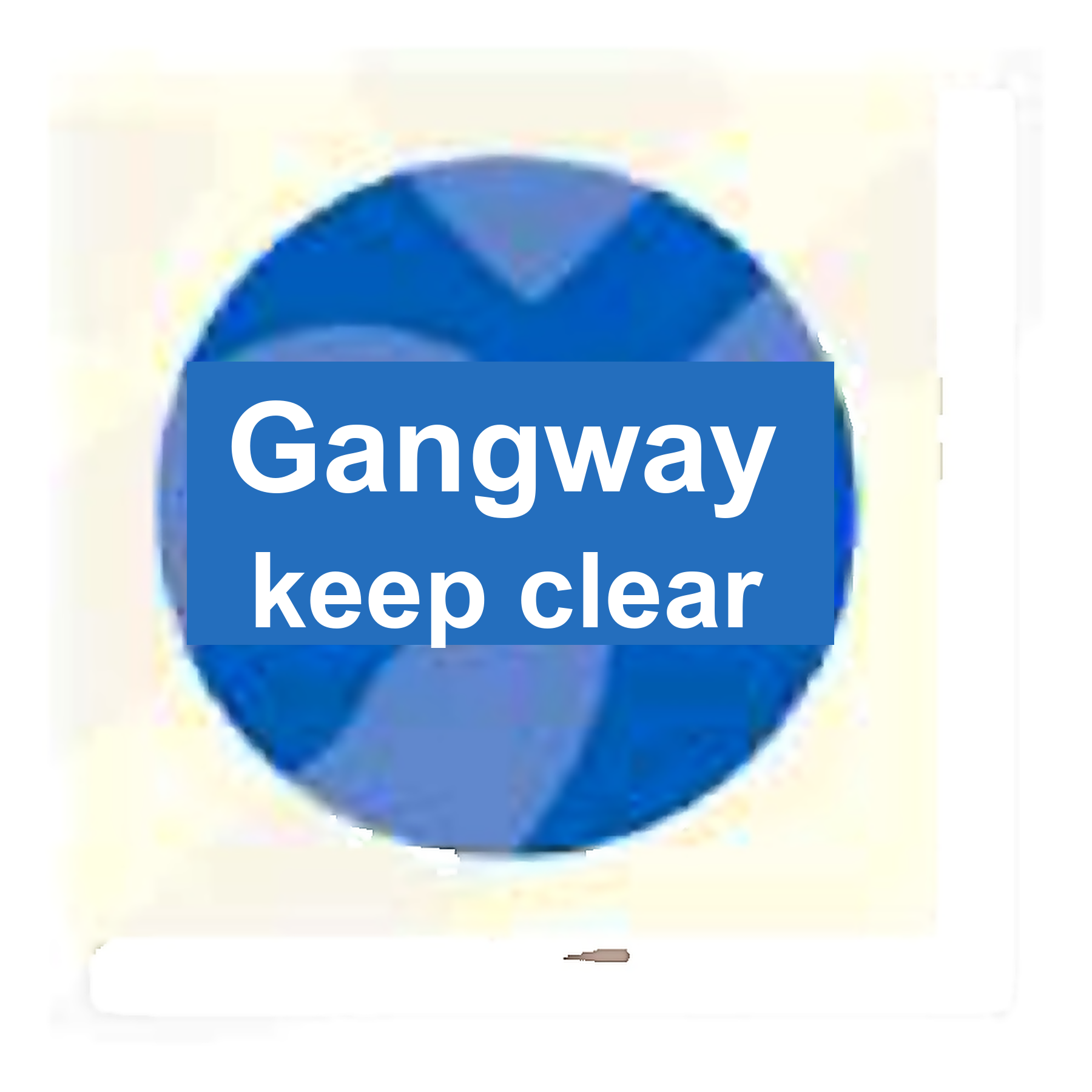 M28 — Gangway keep clear | Mandatory Sign | Seasonlite