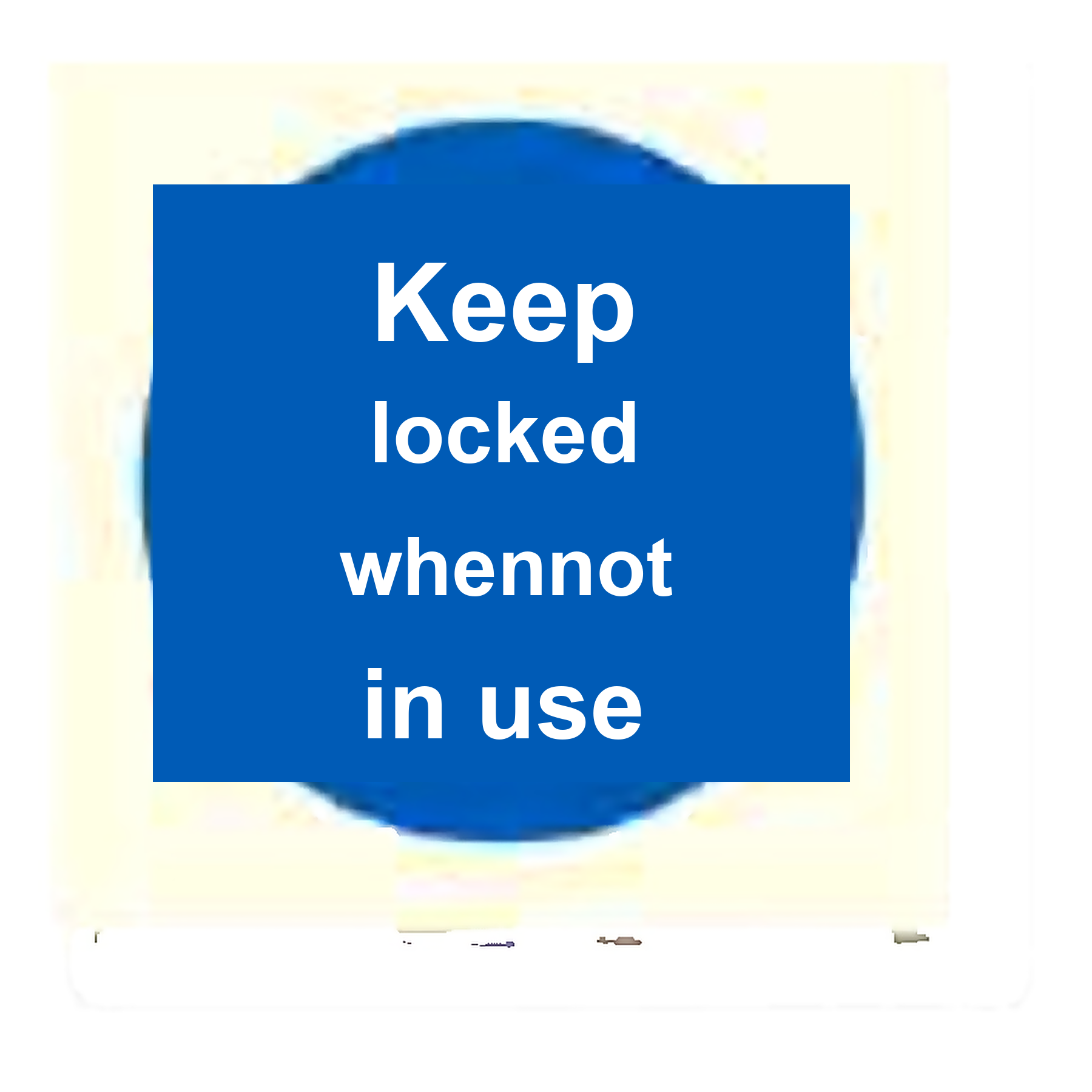 M31 — Keep locked when not in use | Mandatory Sign | Seasonlite