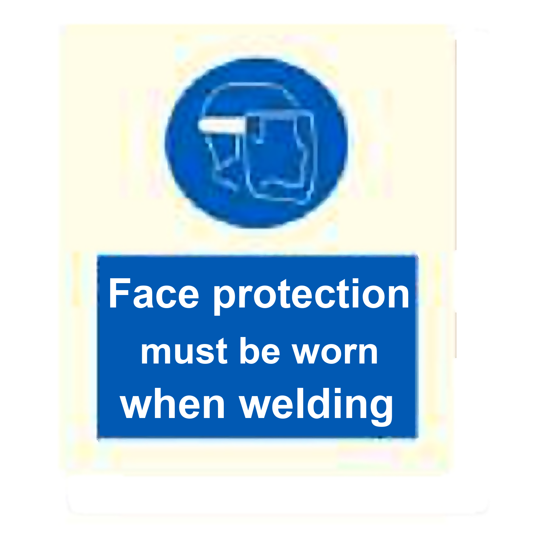 M44 — Face protection must be worn in this area | Mandatory Sign | Seasonlite