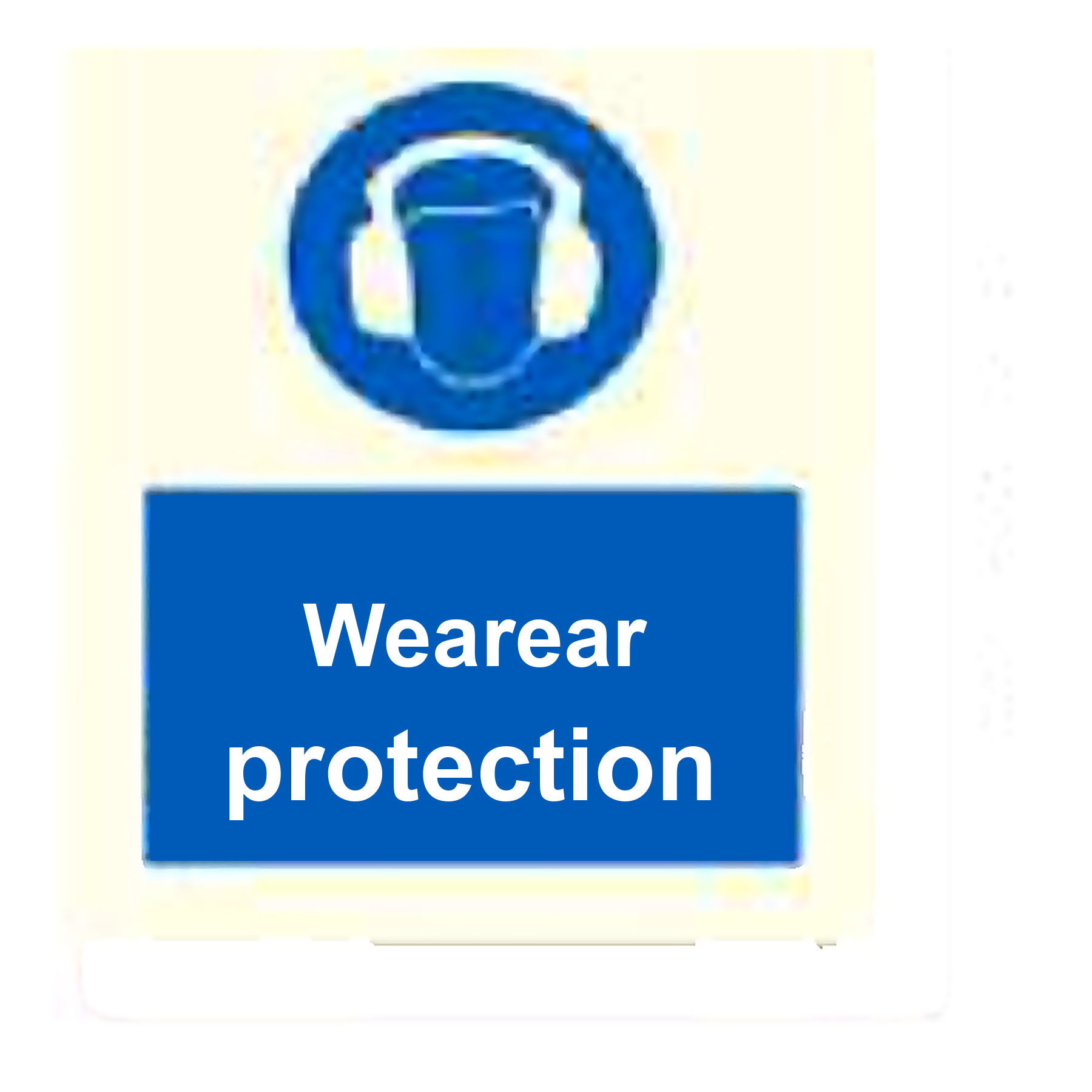 M48 — Ear protection must be worn in this area | Mandatory Sign | Seasonlite