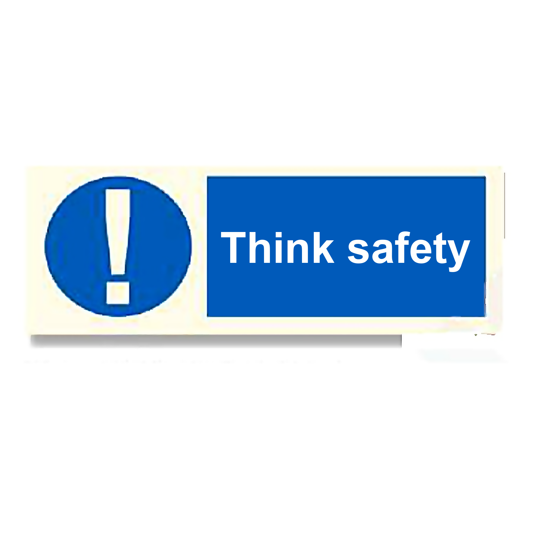 M63 — Think safety | Mandatory Sign | Seasonlite