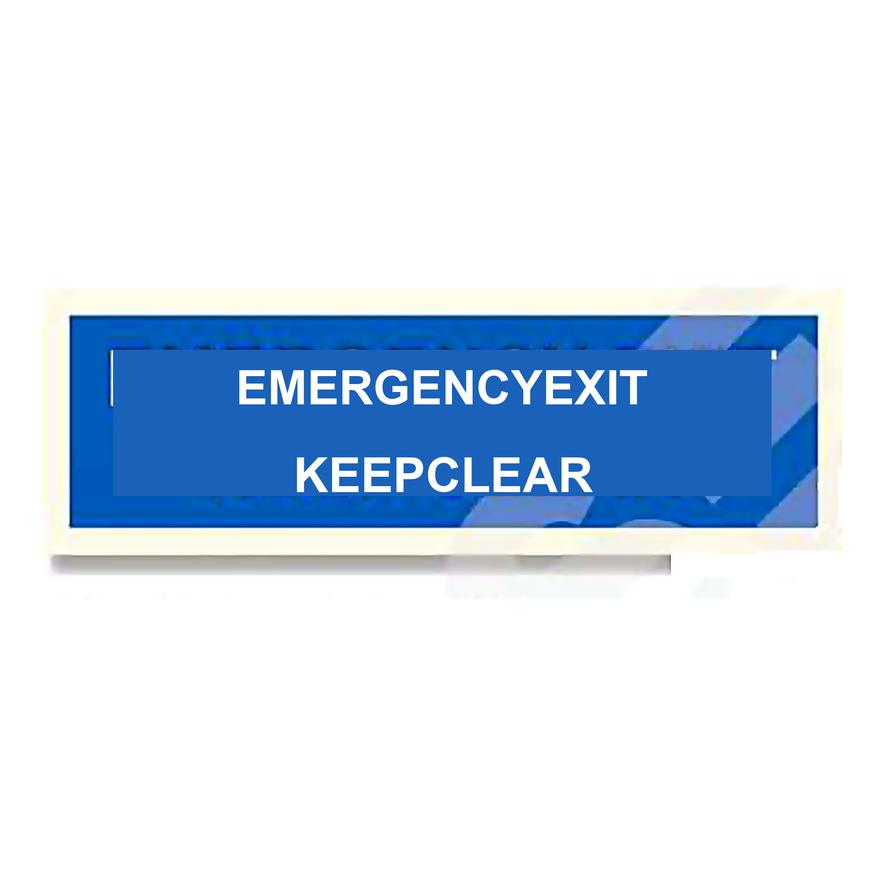 M71 — Emergency Exit keep clear | Mandatory Sign | Seasonlite