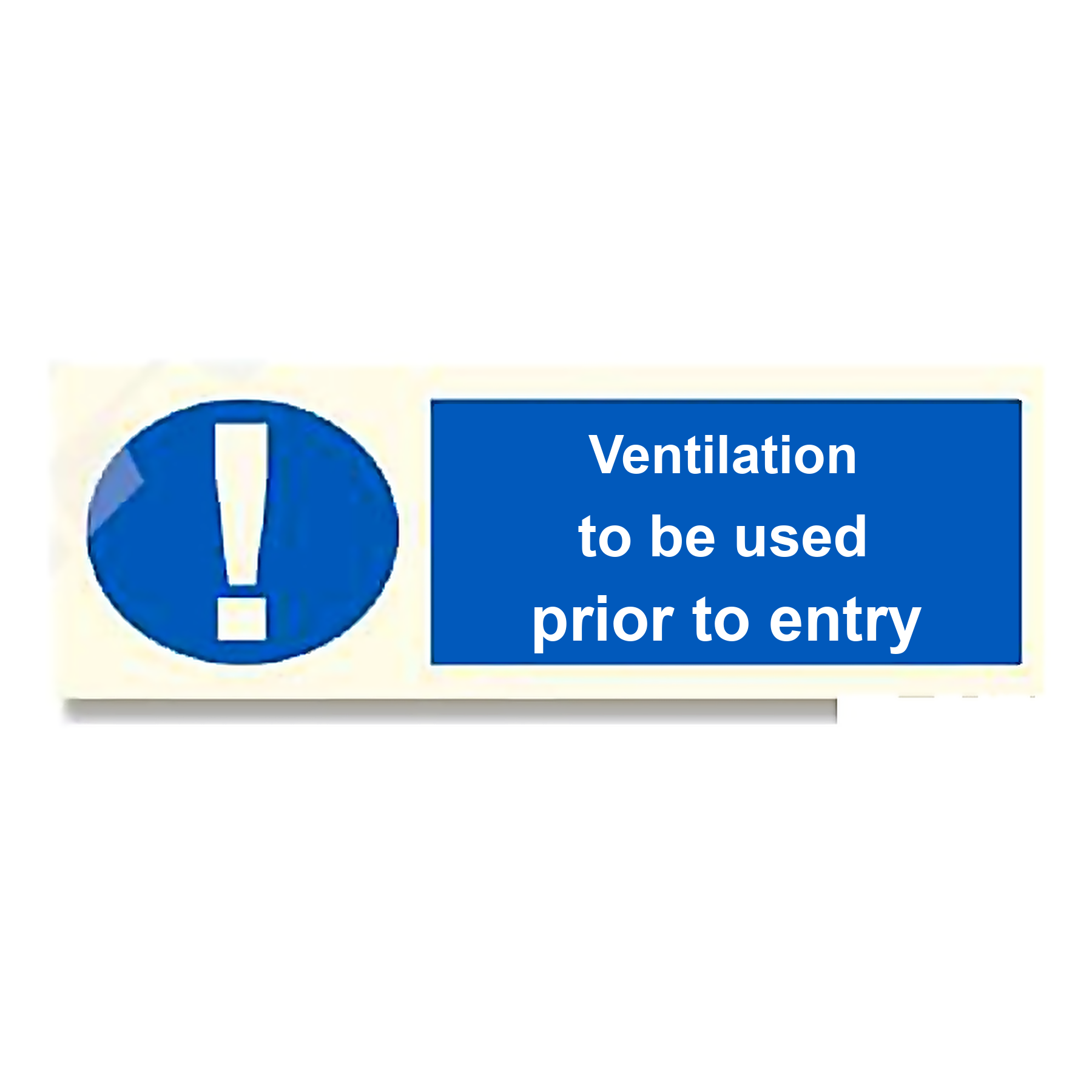 M72 — Ventilation to be used prior to entry | Mandatory Sign | Seasonlite