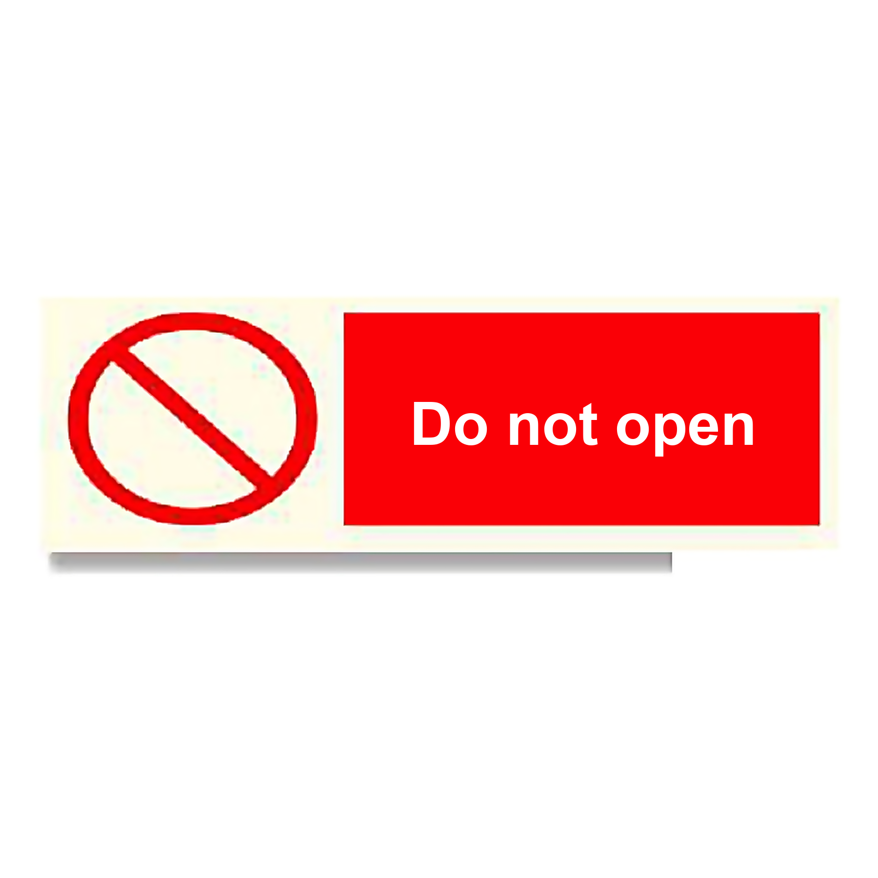 P41 — Do not open | Prohibition Sign | Seasonlite