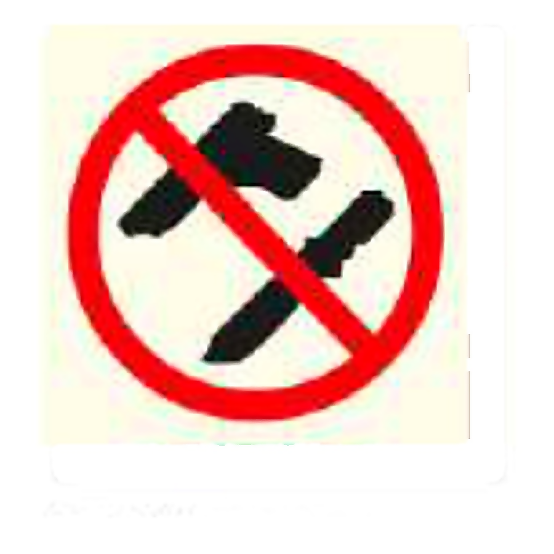 PVT19 — No weapons | Passenger Vessel & Terminal Sign | Seasonlite
