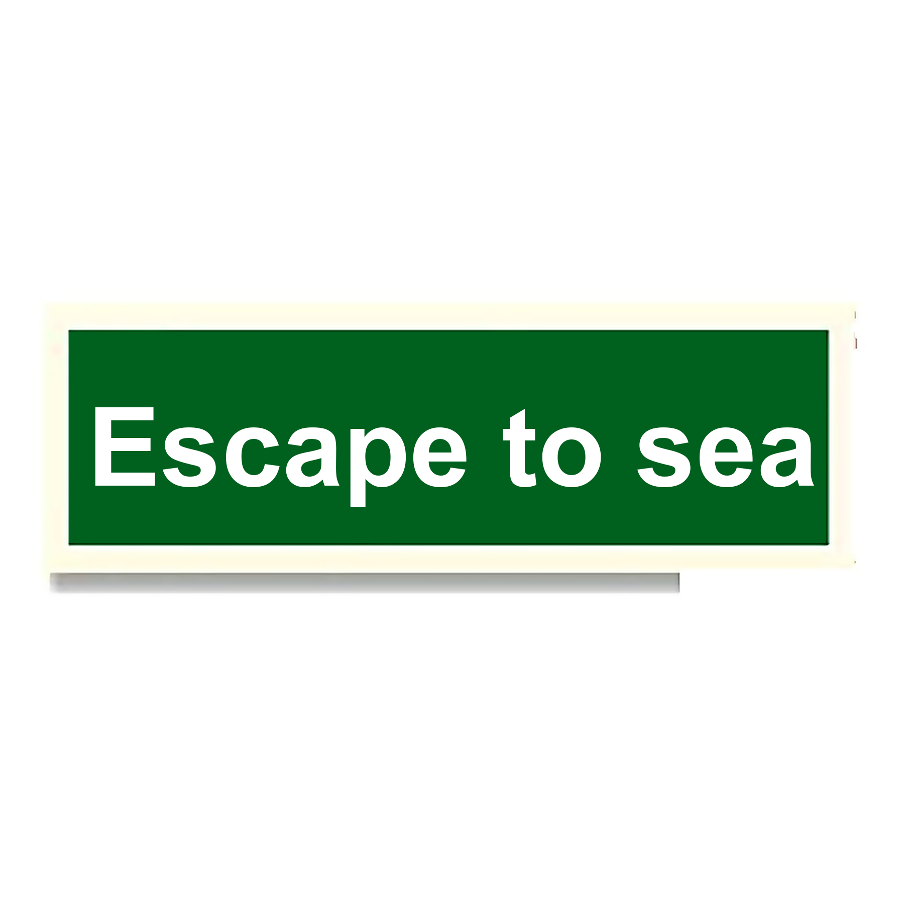 S25 — Escape to sea | Safety Sign | Seasonlite