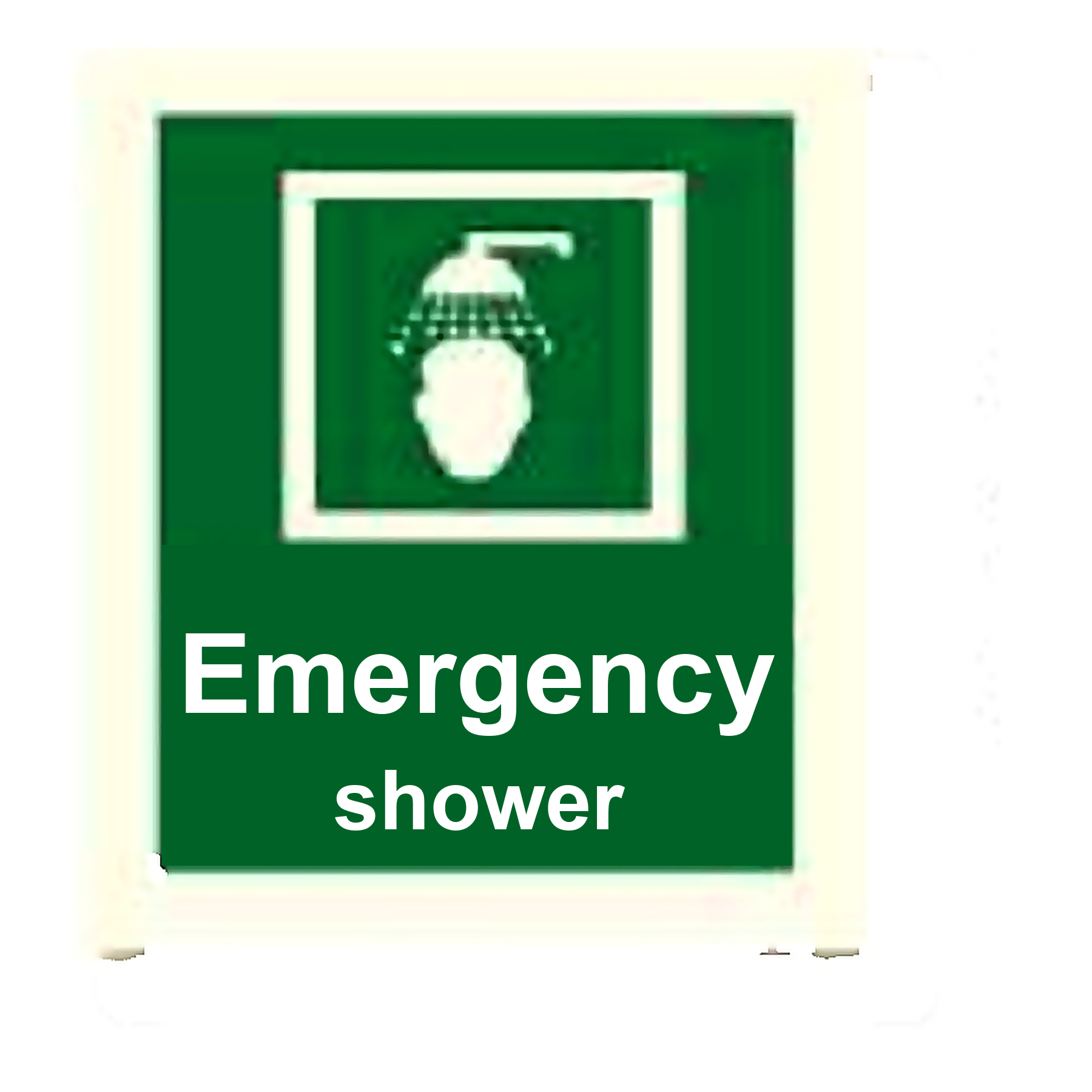 S38 — Emergency shower | Safety Sign | Seasonlite