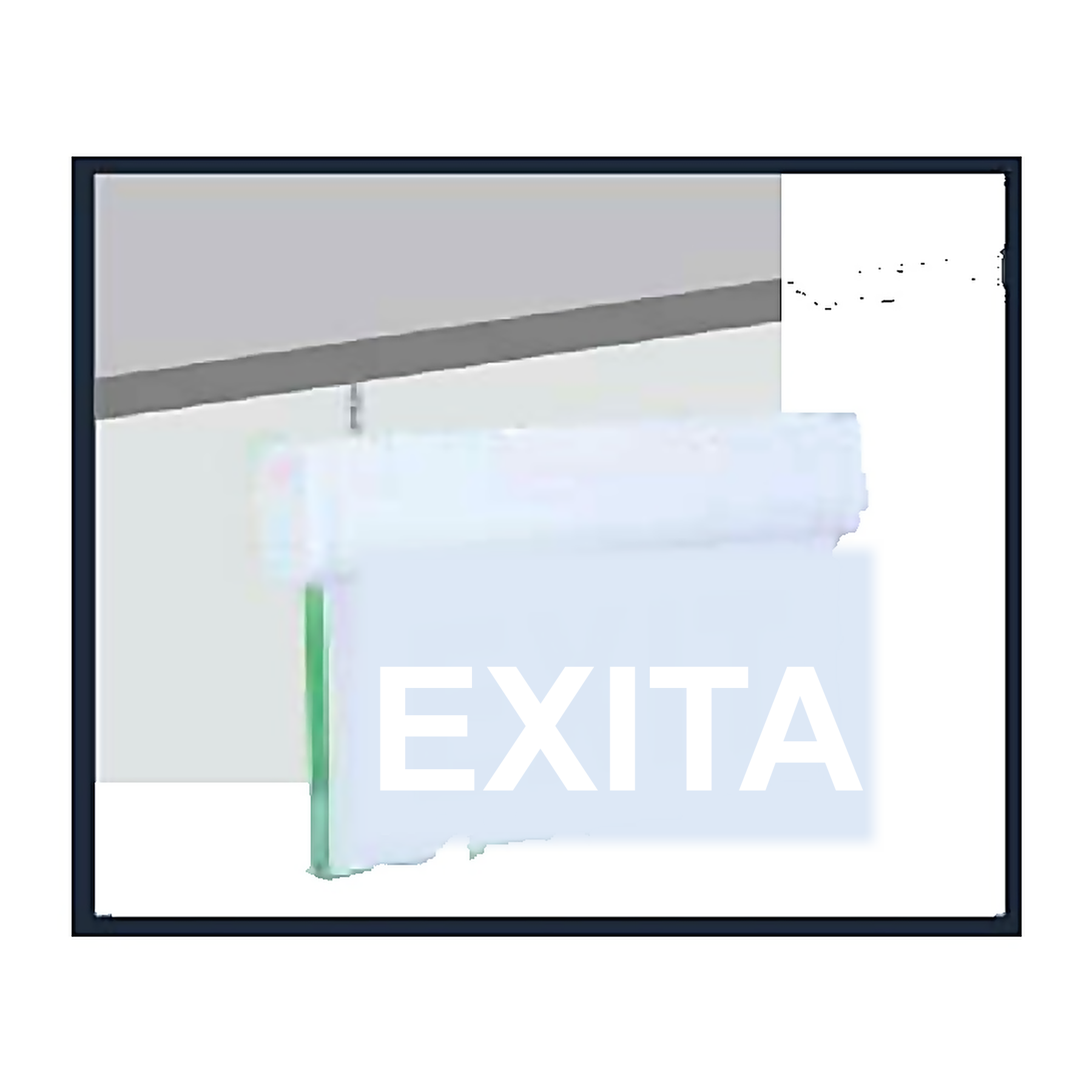 SEL LED EL/M(S)-EXIT — LED Edgelit Slim Exit Sign - Green EXIT | Emergency Exit Lights | Seasonlite