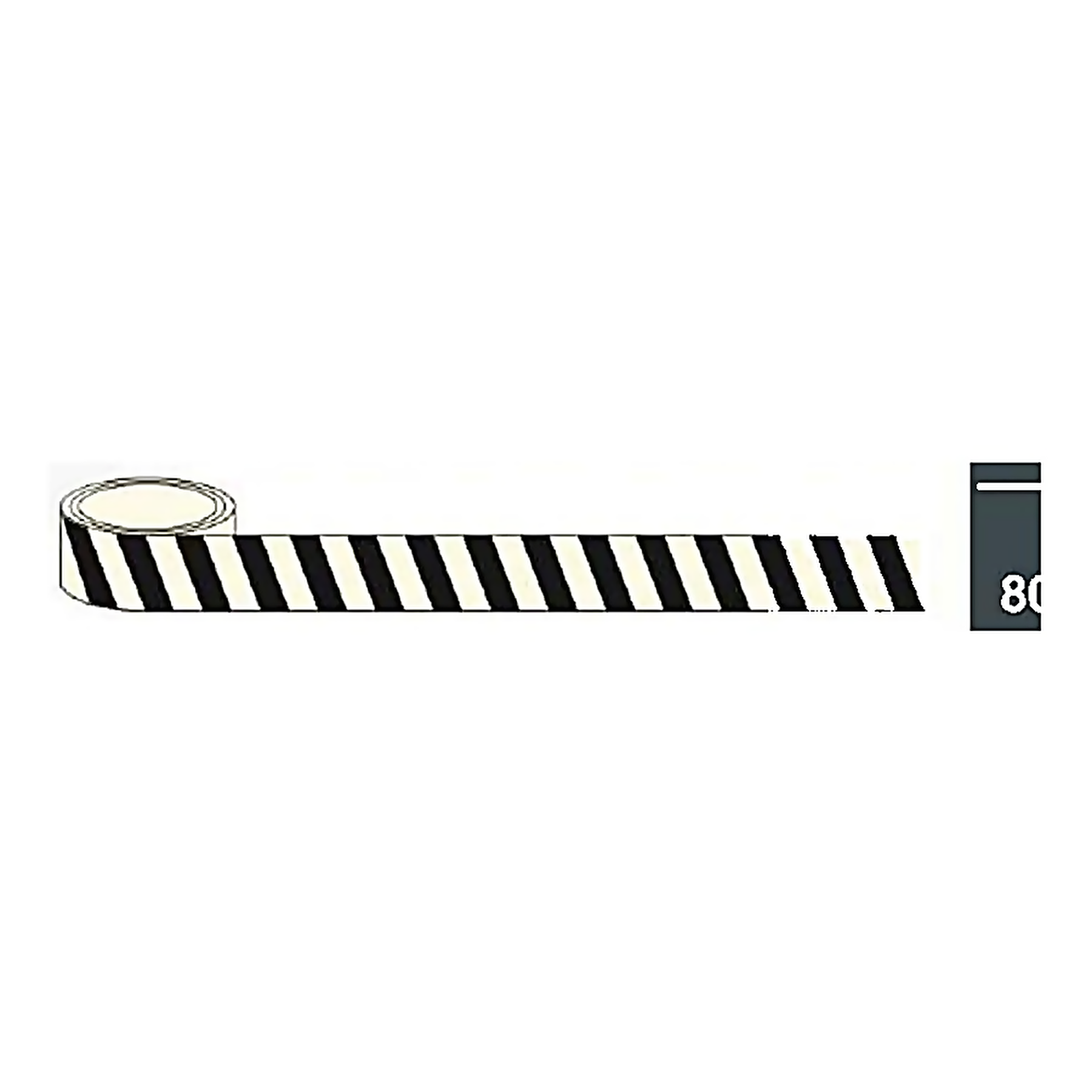 T10 — Black Diagonal Tape - Danger Zone / Obstacle Marking (80mm) | Tape | Seasonlite