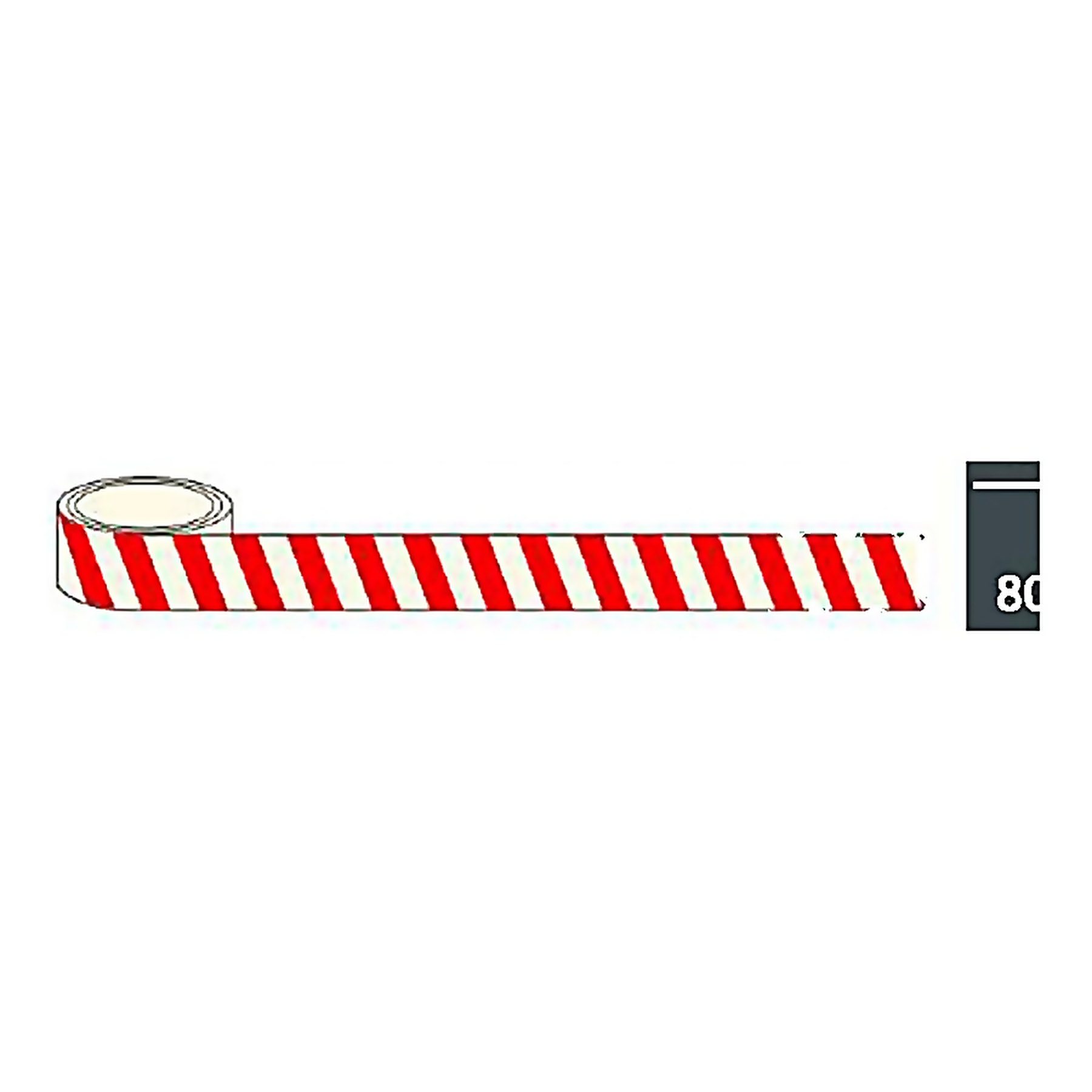 T12 — Red Diagonal Tape - Fire Equipment / Hazard Marking (80mm) | Tape | Seasonlite