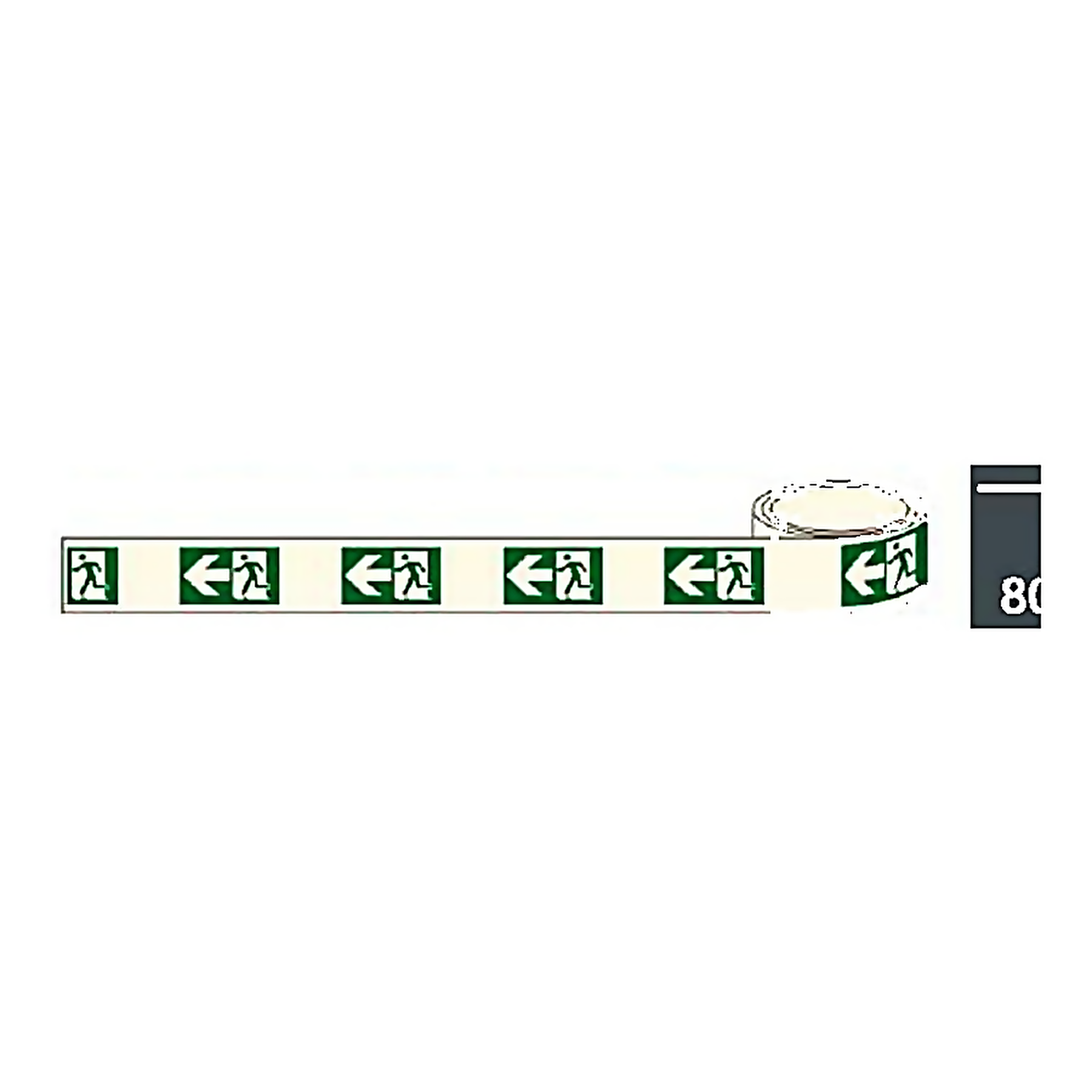 T16 — Way Finding Tape (Chevron) - Low Location Lighting, L/R decals (80mm) | Tape | Seasonlite