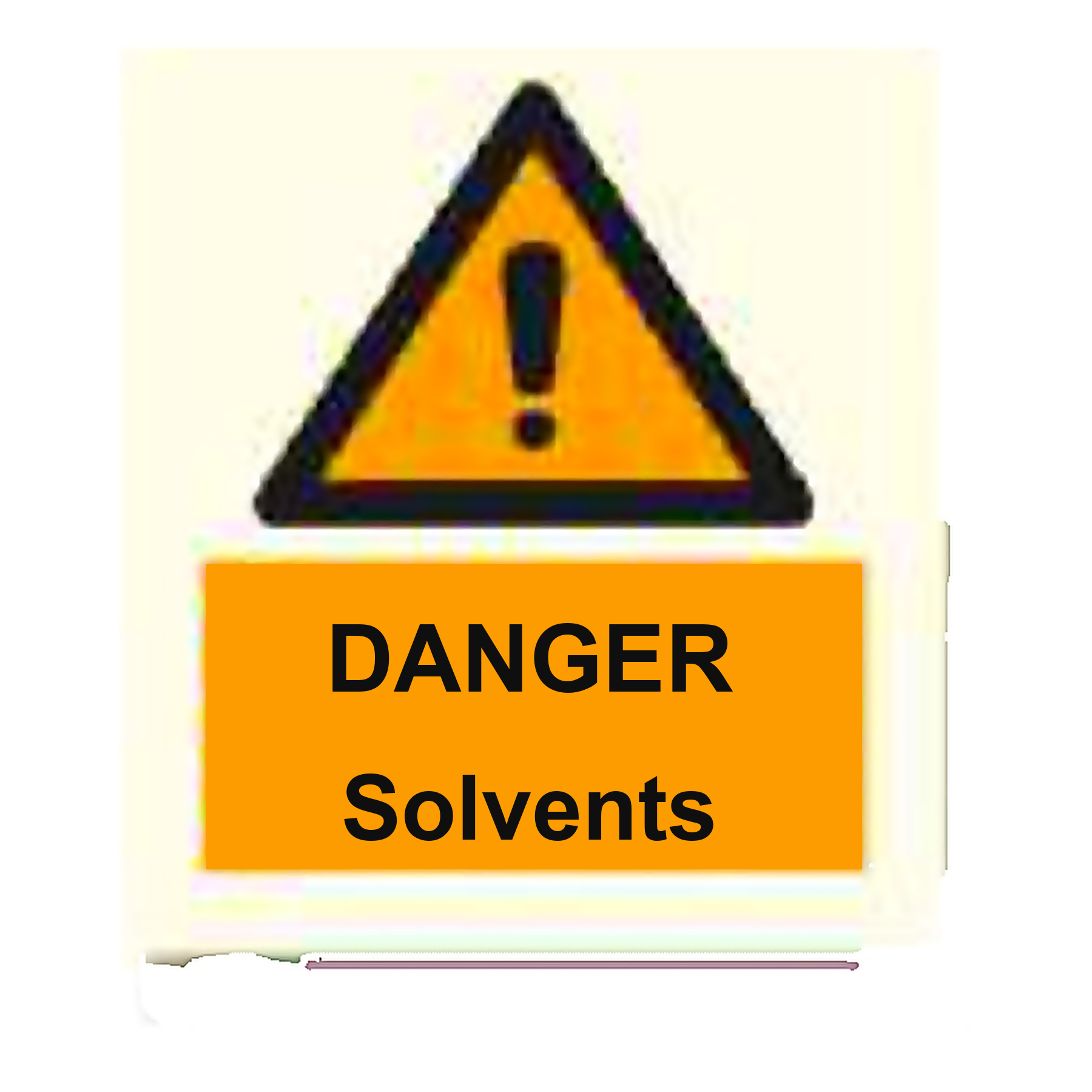 W25 — Danger - solvents | Warning Sign | Seasonlite
