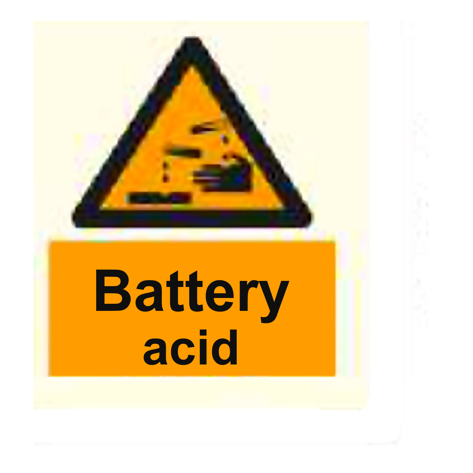 W47 — Battery acid | Warning Sign | Seasonlite