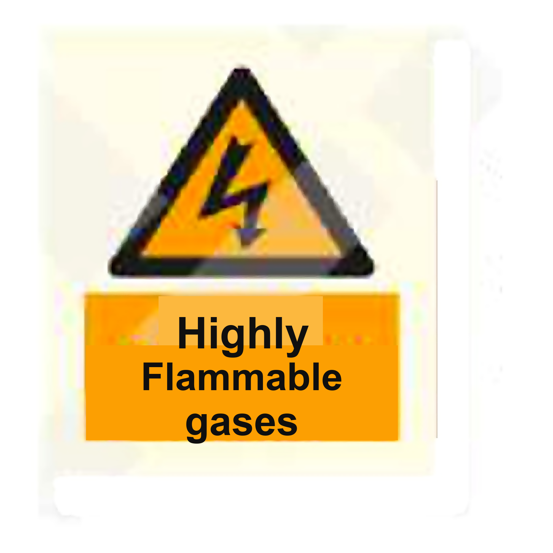 W64 — Highly flammable gases | Warning Sign | Seasonlite