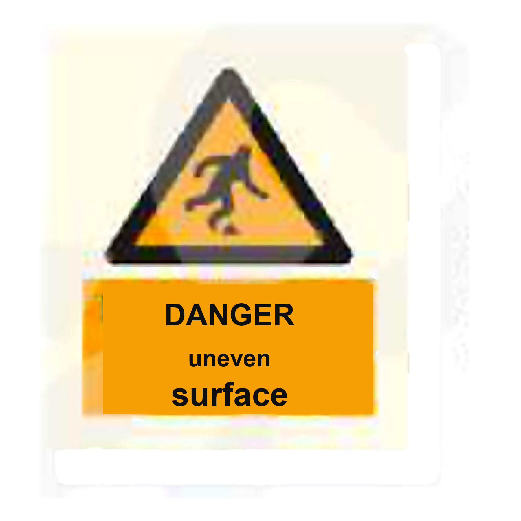 W68 — Danger - uneven surface | Warning Sign | Seasonlite